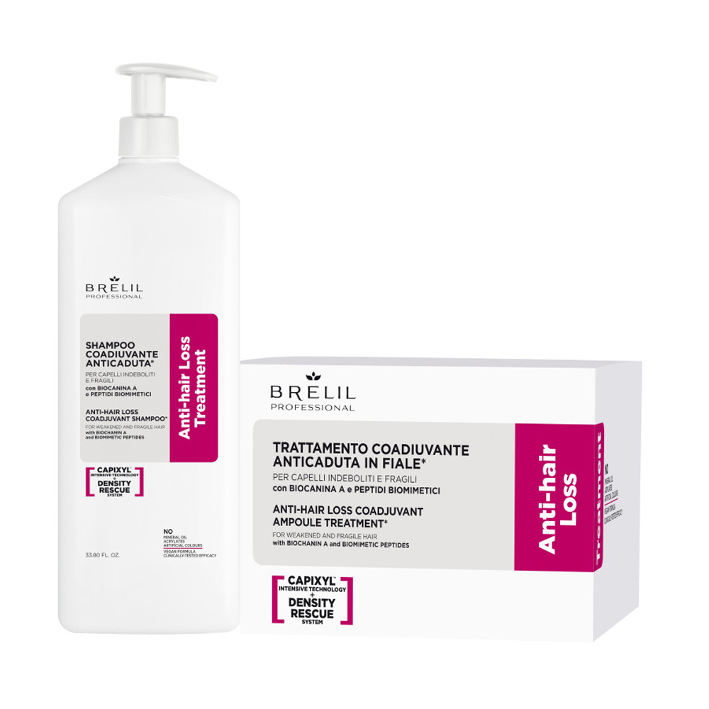 Набір для волосся Brelil Anti-Hair Loss Treatment (шампунь, 250 мл + лосьйон, 10*6 мл)