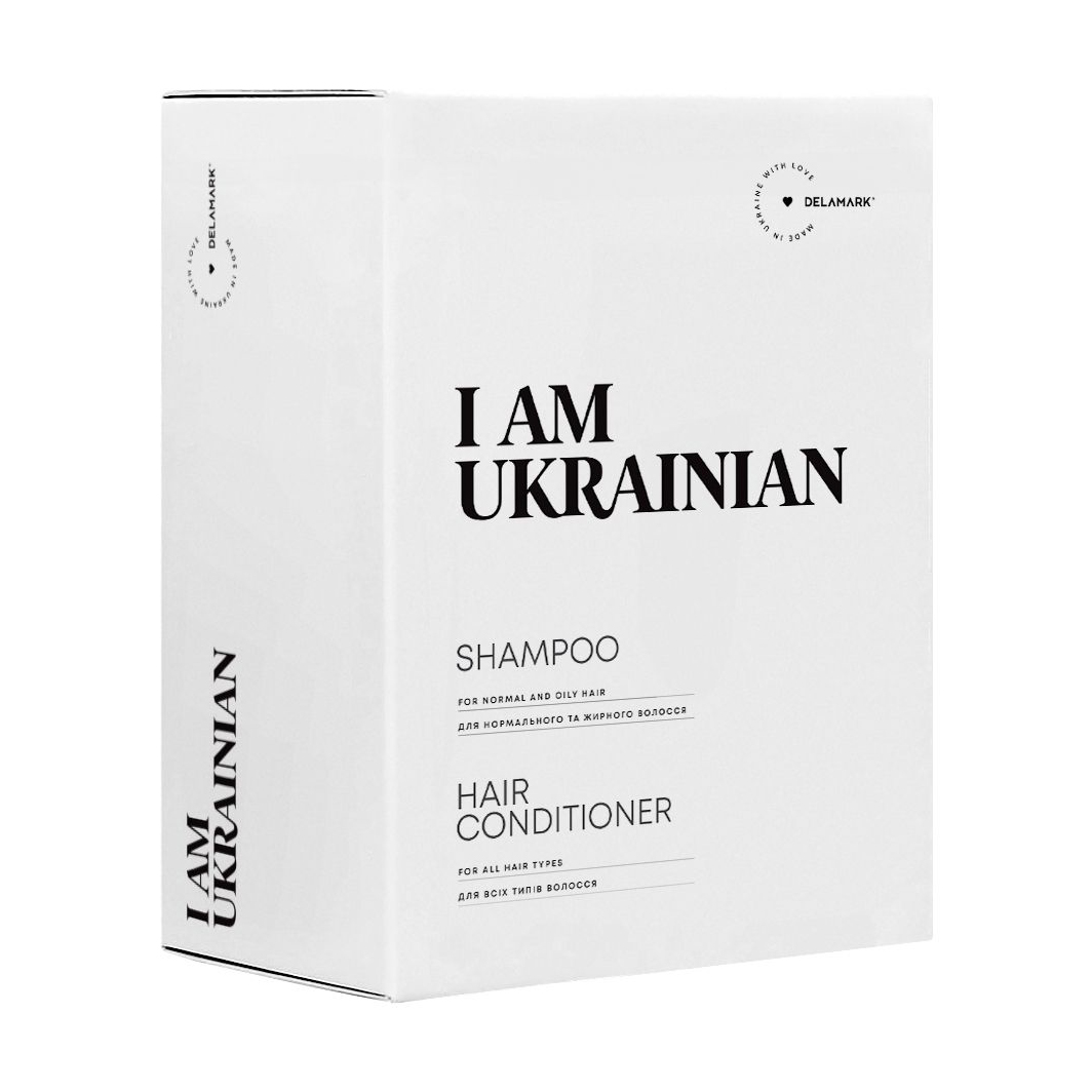 Набір для волосся Delamark I Am Ukrainian (шампунь, 500 мл + кондиціонер, 500 мл)