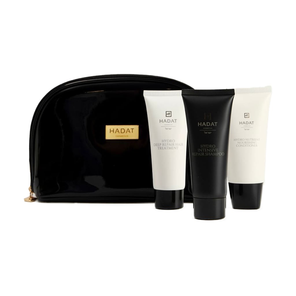 Набір для волосся Hadat Cosmetics Hydra Repair Set Відновлення (шампунь, 75 мл + кондиціонер, 75 мл + маска, 75 мл + косметичка)