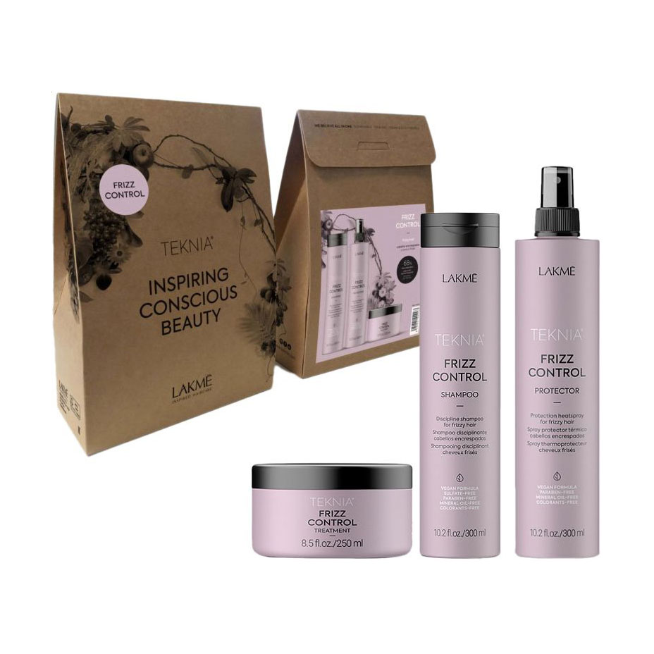 Набір для волосся Lakme Frizz Contrl Set De 3 (шампунь, 300 мл + спрей, 300 мл + маска, 250 мл)