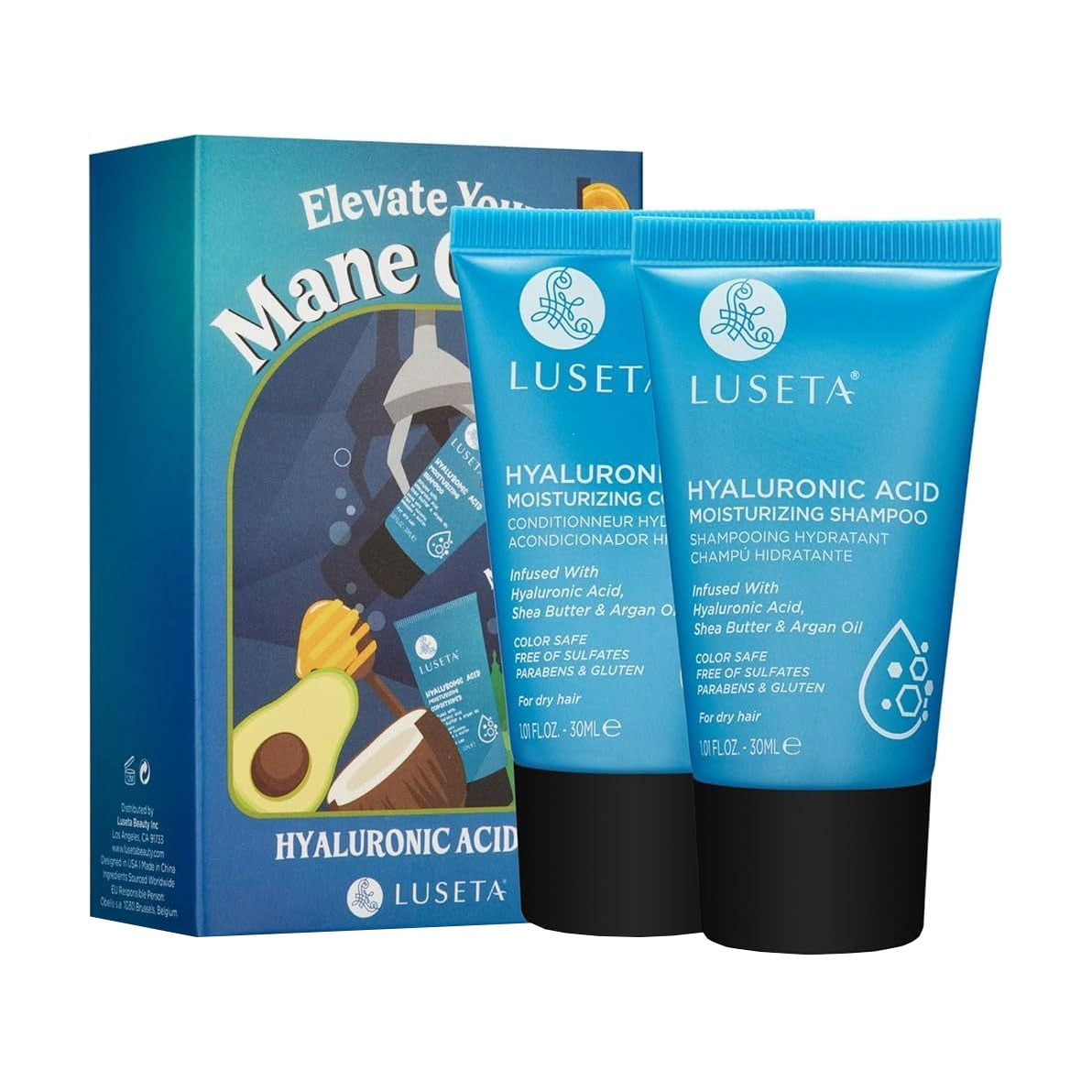 Набір для волосся Luseta Hyaluronic Acid (шампунь, 30 мл + кондиціонер, 30 мл)