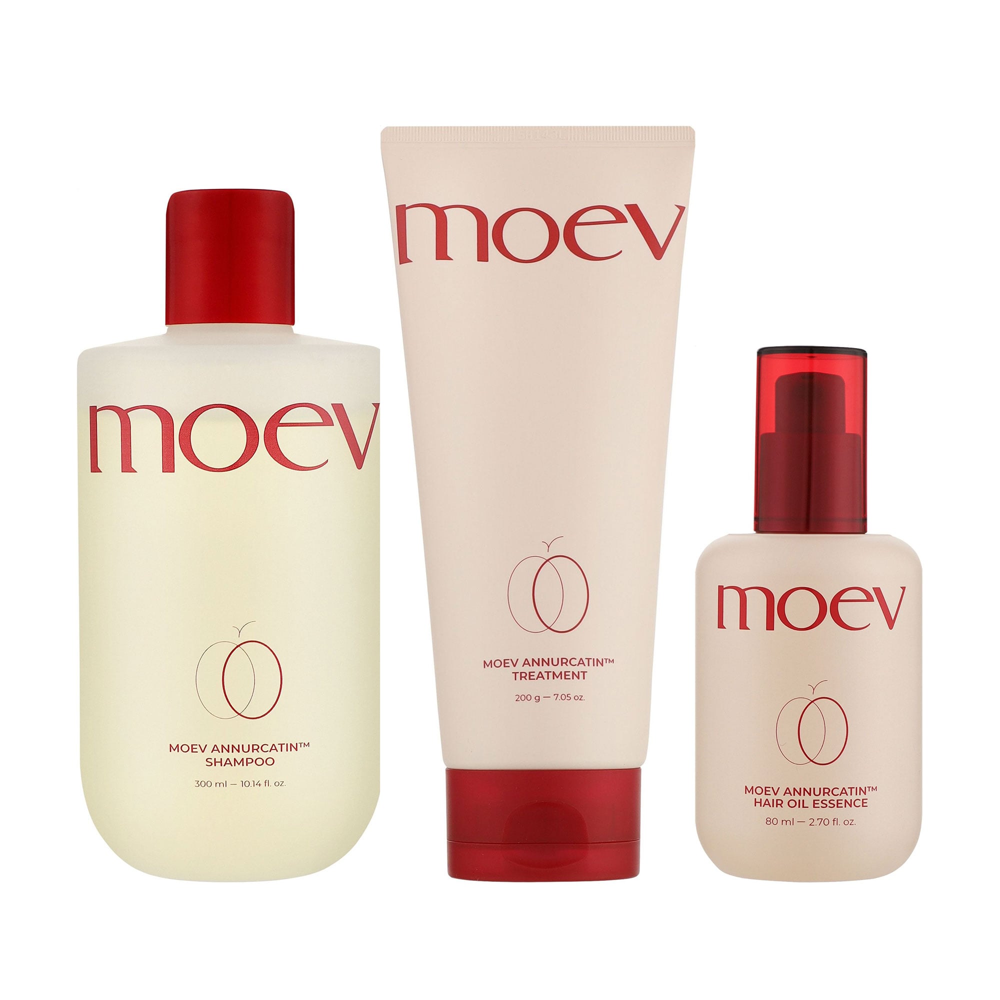 Набір для волосся Moev Annurcatin Hair Care Gift Set (шампунь, 300 мл + кондиціонер, 200 мл + олія-сироватка, 80 мл)