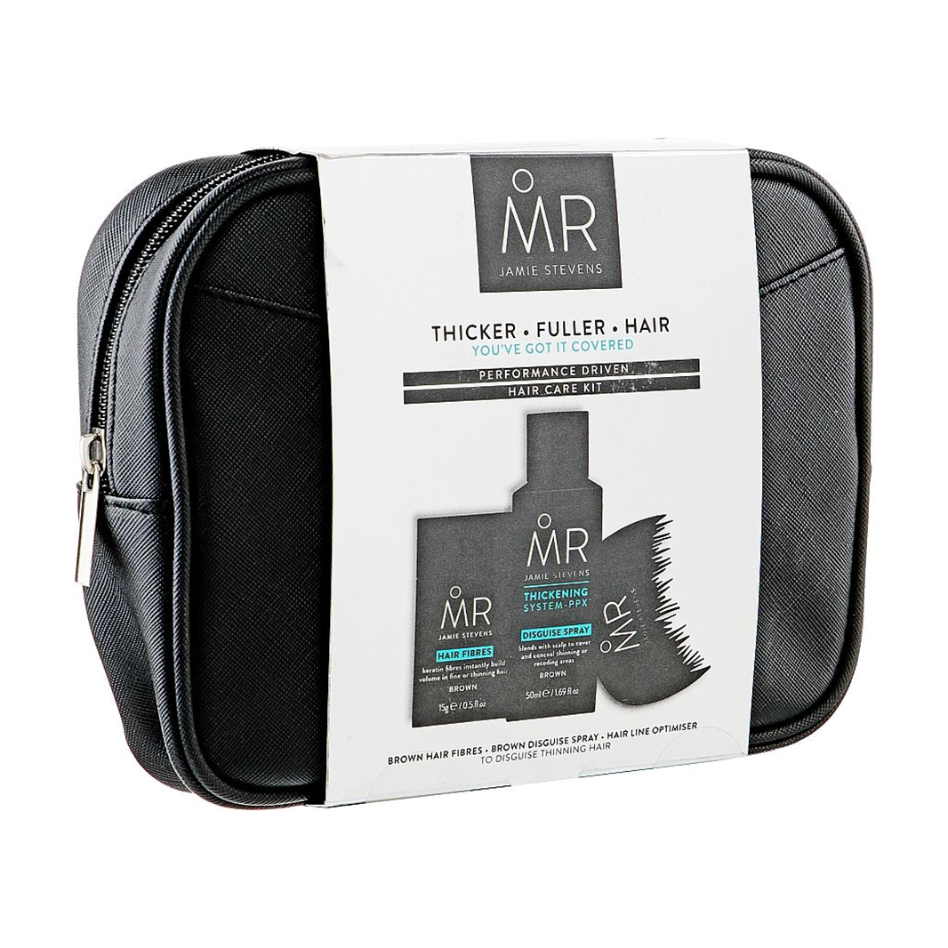 Набір для волосся Mr. Jamie Stevens Hair Care Kit (кератинові волокна, 15 г + маскувальний спрей, 50 мл + гребінець, 1 шт)
