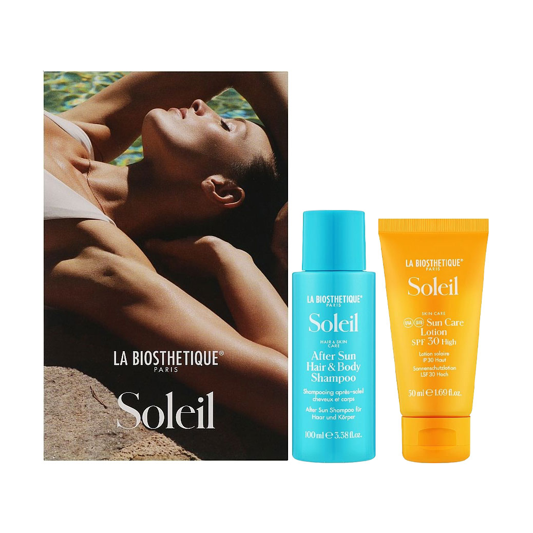 Набір для засмаги La Biosthetique Soleil Set 2024 (шампунь-гель, 100 мл + лосьйон для тіла, 50 мл)