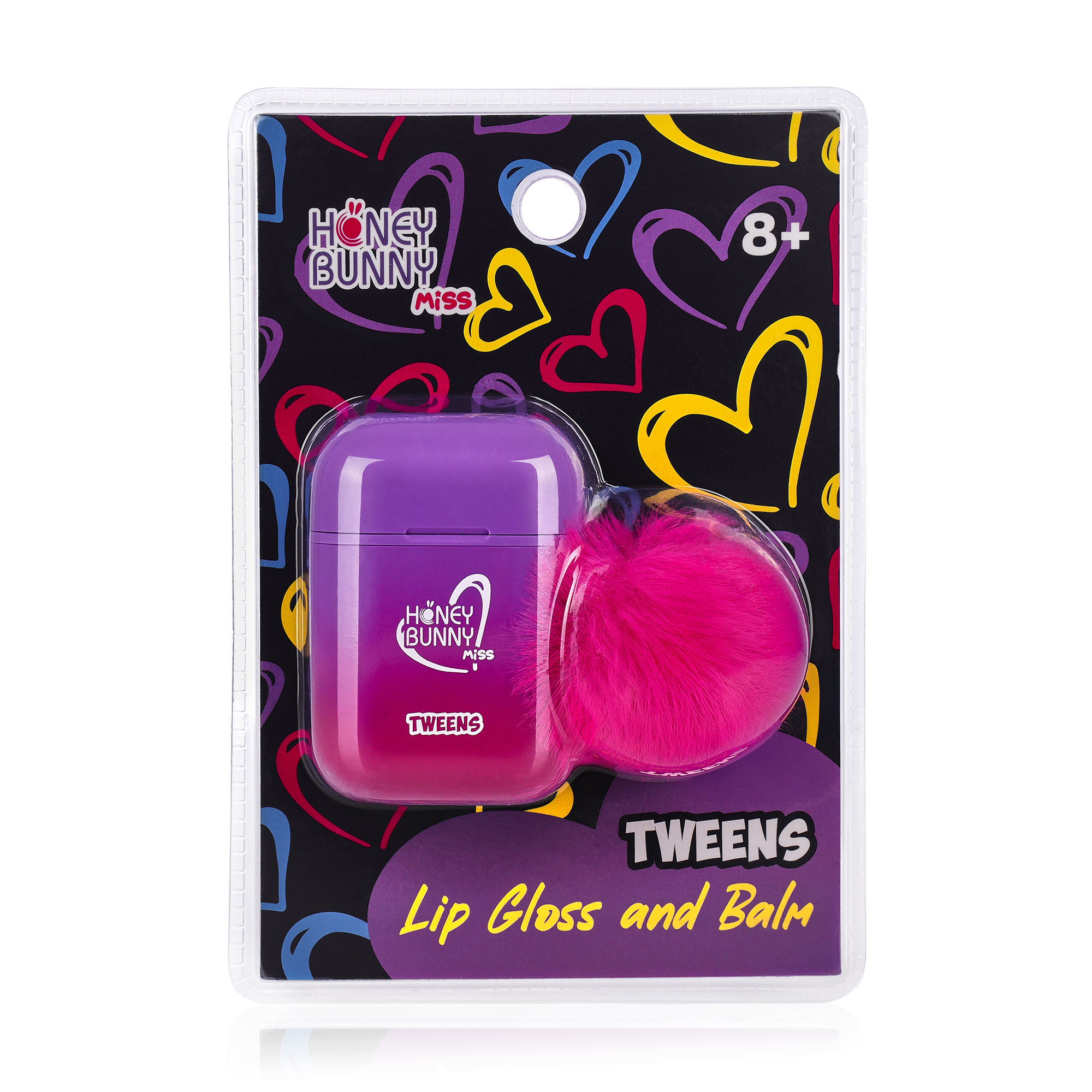 Набір дитячої декоративної косметики Honey Bunny Miss Tweens у кейсі, від 8 років (блиск, 3.7 мл + бальзам, 1.5 г)