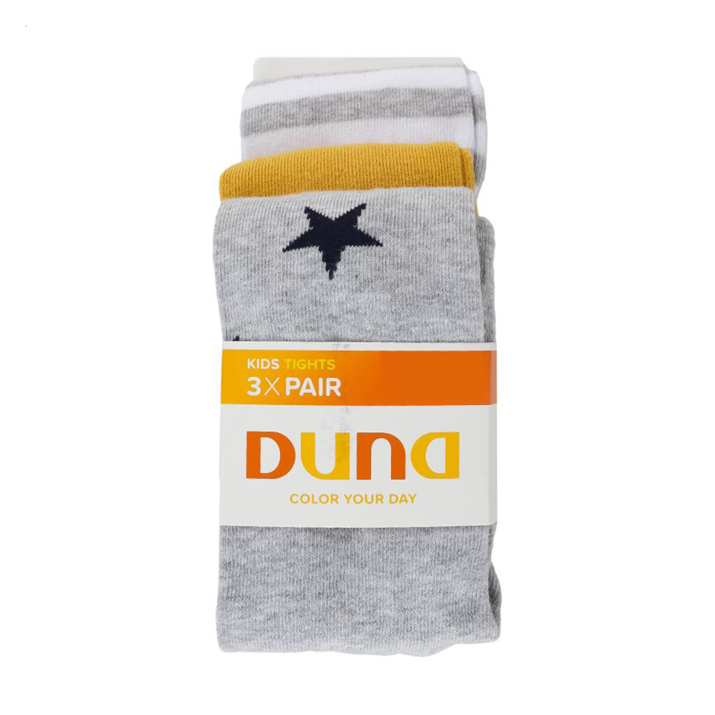 Набір дитячих колготок Duna 1095, світло-сірі, розмір 146-152, 3 пари