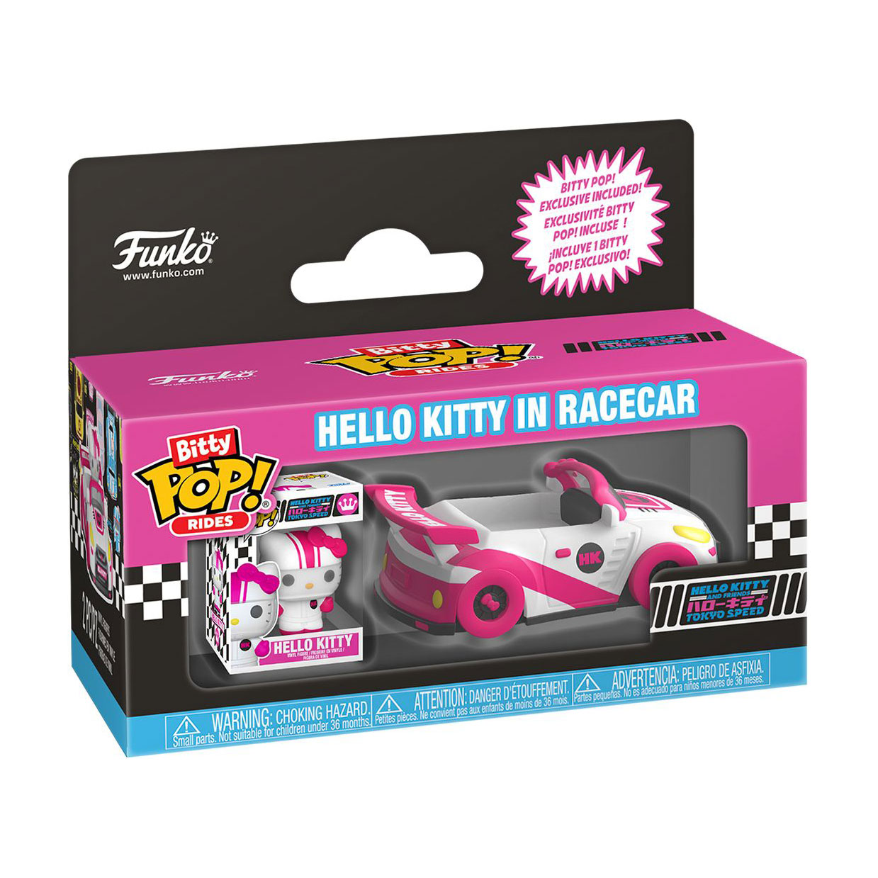 Набір фігурок Funko Bitty Pop! Rides серії Sanrio Хелоу Кітті та перегоновий автомобіль, від 3 років (90111)