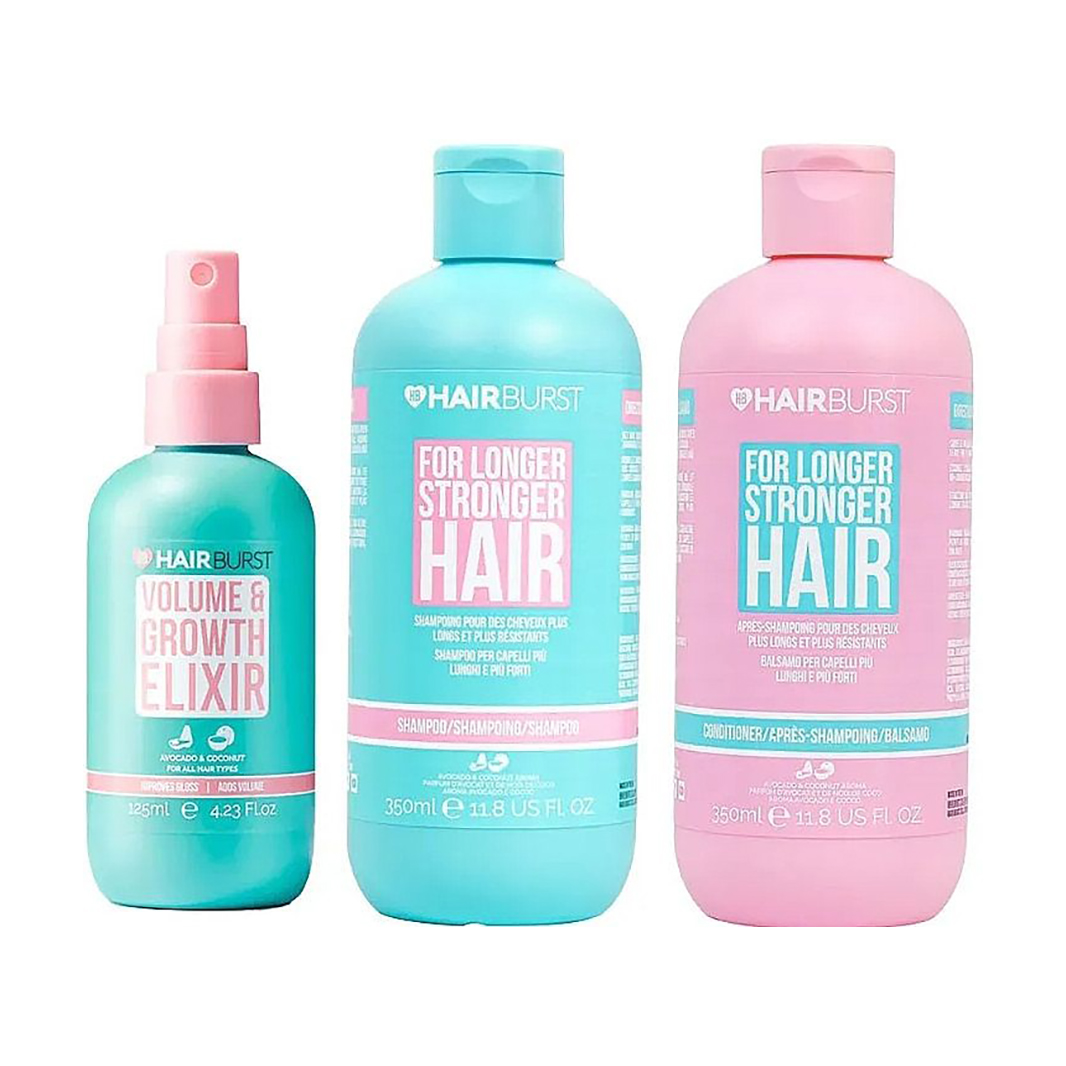Набір Hairburst For Longer Stronger Hair Trio для росту та зміцнення волосся (шампунь, 350 мл + кондиціонер, 350 мл + спрей, 125 мл)
