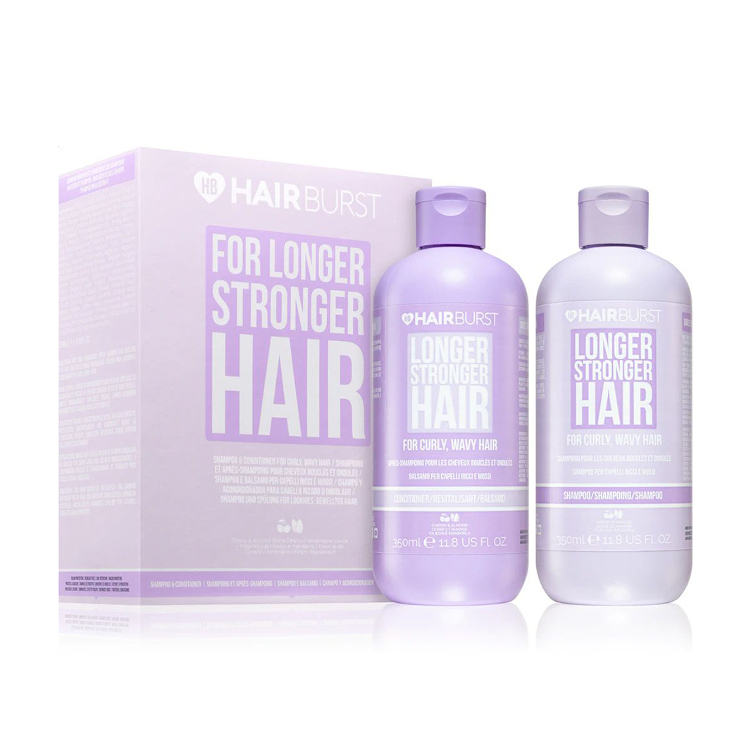 Набір Hairburst Longer Stronger Hair For Curly And Wavy Hair для в'юнкого та хвилястого волосся (шампунь, 350 мл + кондиціонер, 350 мл)