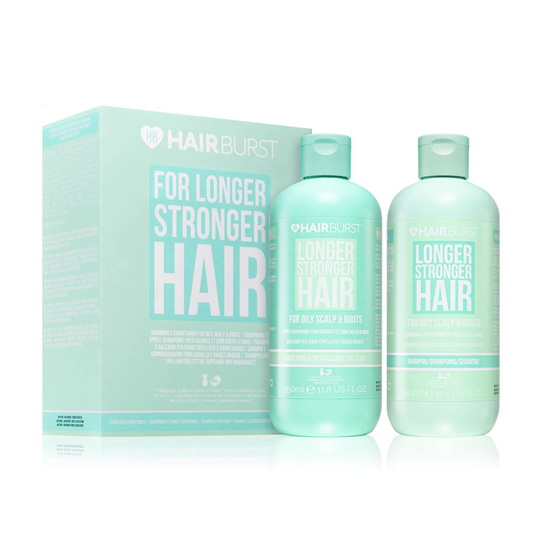 Набір Hairburst Longer Stronger Hair For Oily Scalp &amp; Roots для жирної шкіри голови та коренів волосся (шампунь, 350 мл + кондиціонер, 350 мл)