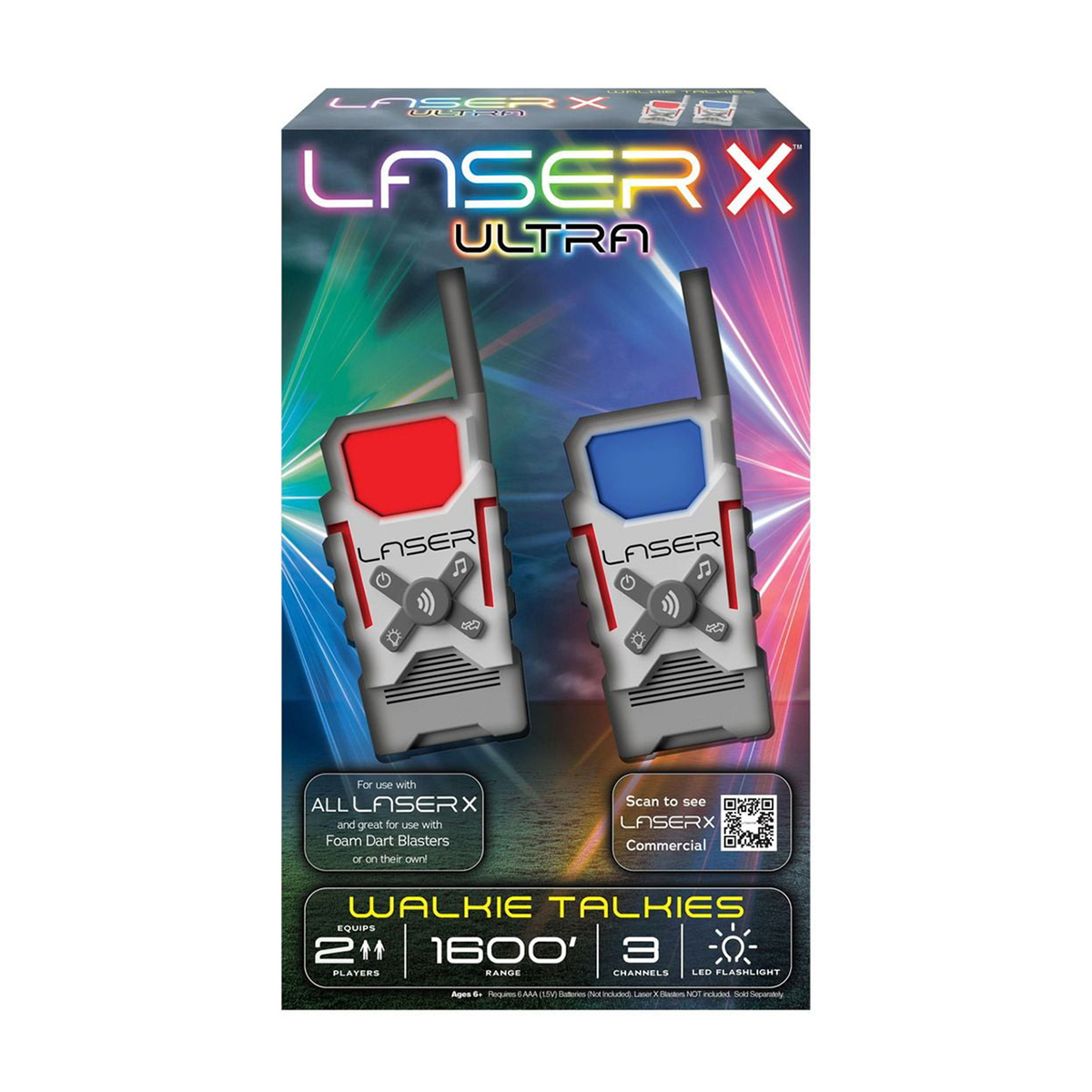 Набір іграшкових рацій Laser X Ultra для двох гравців, 14 см, від 6 років, 2 шт (87557)
