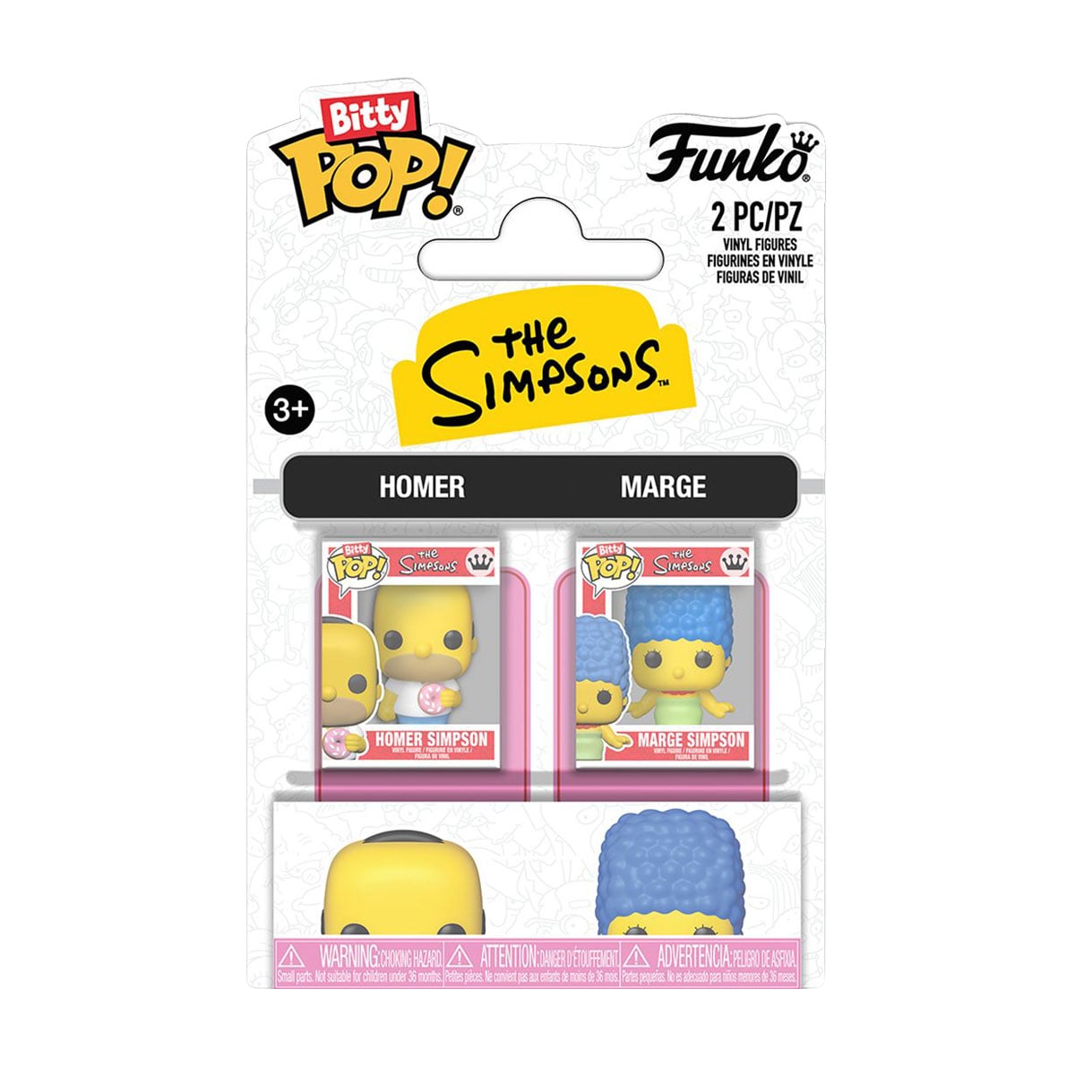 Набір ігрових фігурок Funko Bitty Pop! серії Сімпсони Гомер та Мардж, від 3 років, 2 шт (94217)