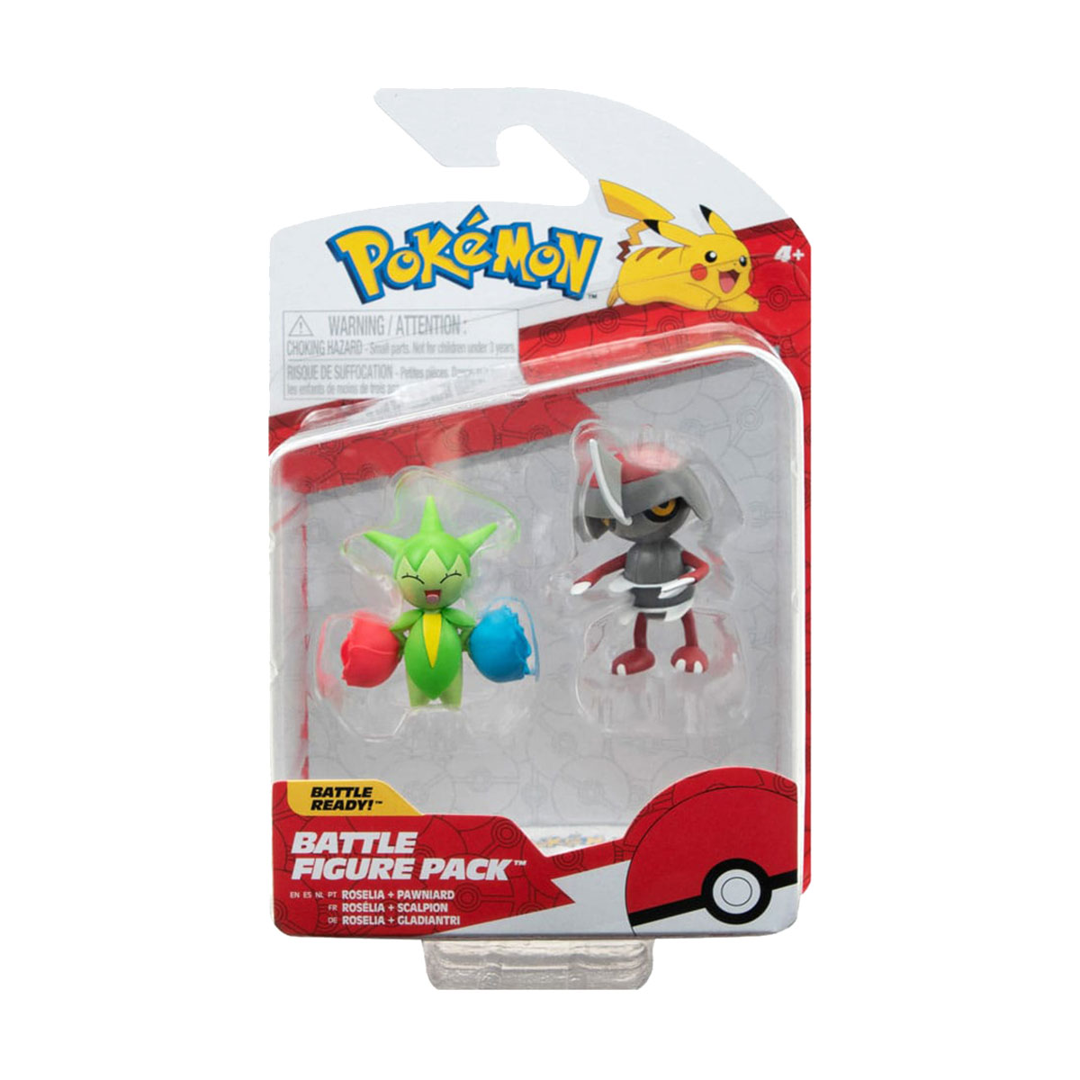 Набір ігрових фігурок Pokemon Battle Figure Pack W15 Пон'ярд та Розелія, від 4 років, 2 шт (PKW3006)