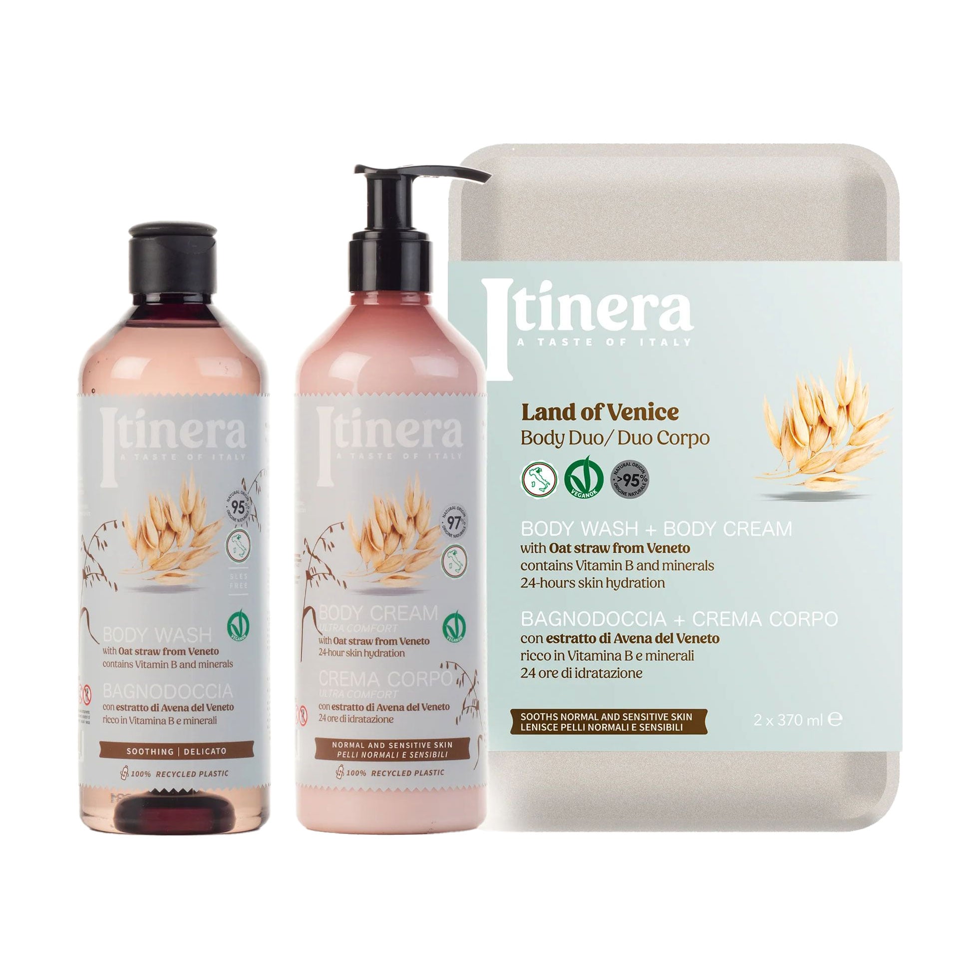 Набір Itinera Land Of Venice Body Duo (гель для душу, 370 мл + крем для тіла, 370 мл)