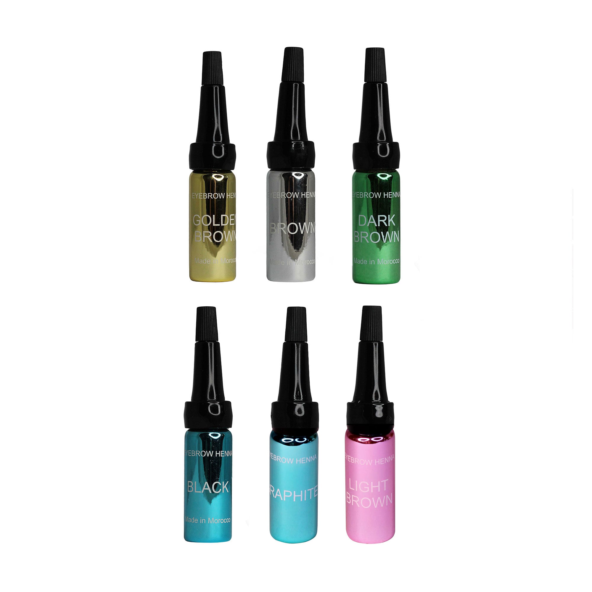 Набір хни для брів Ekko Beauty Eyebrow Henna Set, 6*5 мл