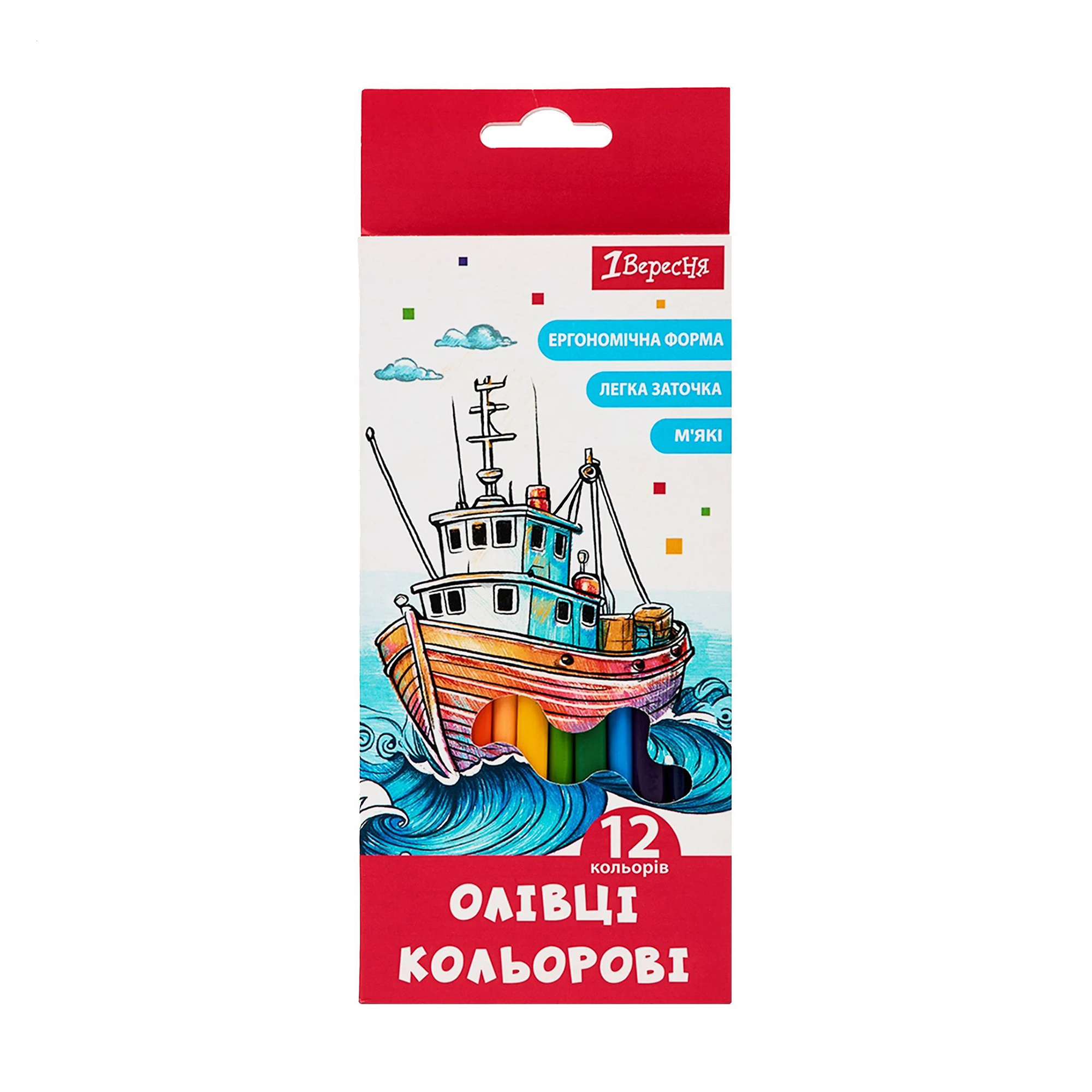 Набір кольорових олівців 1 Вересня Classic, 12 кольорів (290717)
