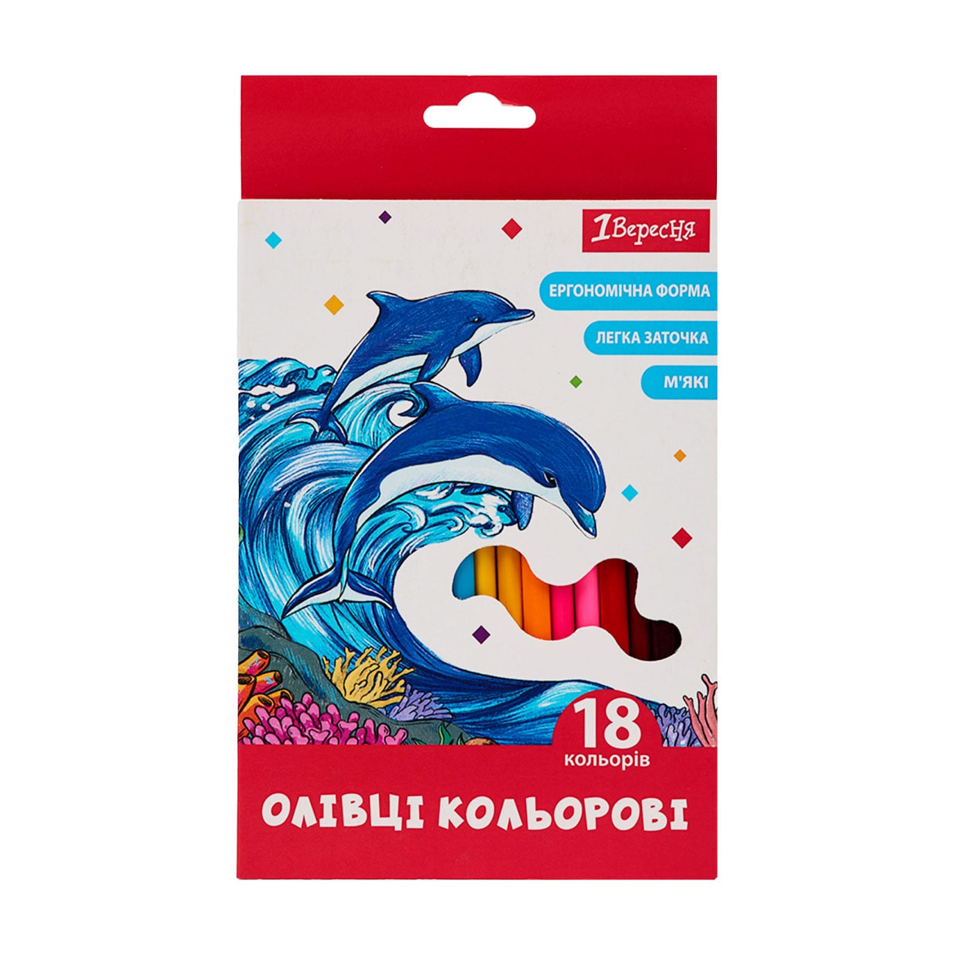 Набір кольорових олівців 1 Вересня Classic, 18 кольорів (290738)