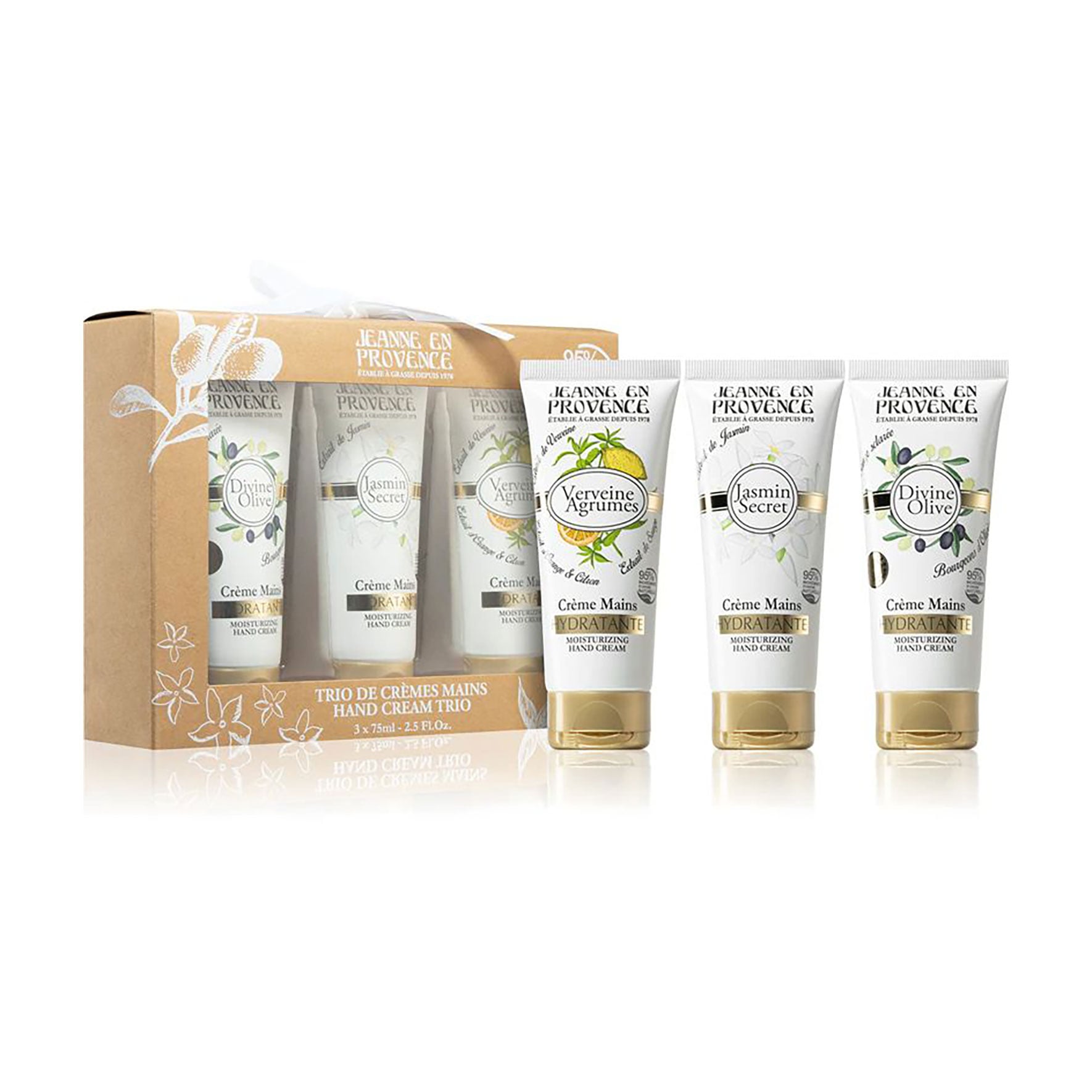 Набір кремів для рук Jeanne En Provence (Verveine, 75 мл + Jasmin Secret, 75 мл + Divine Olive, 75 мл)