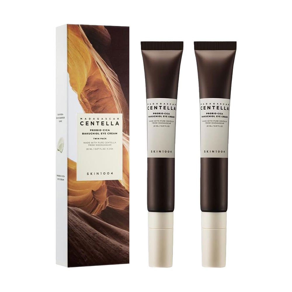 Набір кремів для шкіри навколо очей Skin1004 Madagascar Centella Probio-Cica Bakuchiol Eye Cream, 2*20 мл