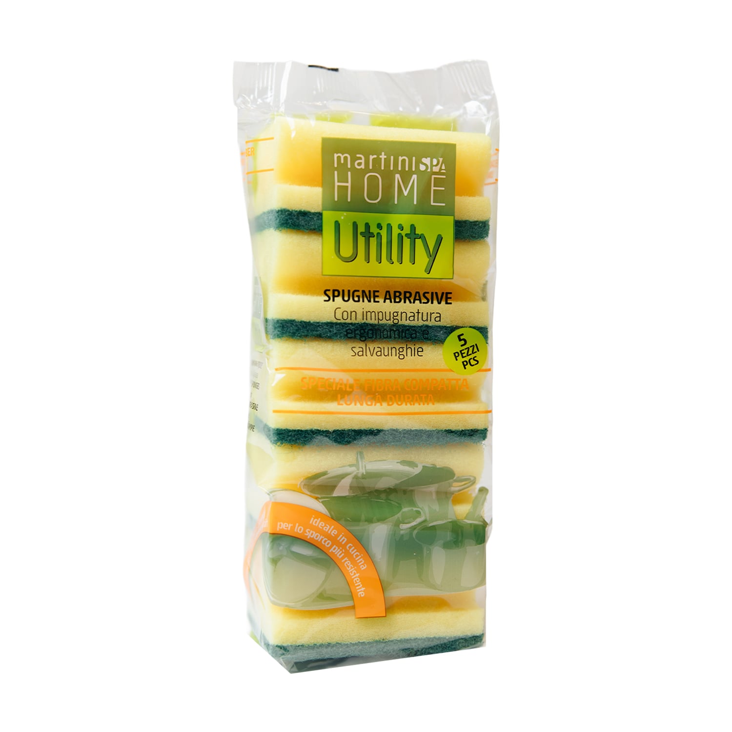 Набір кухонних губок MARTINI SPA Home Utility Strong Fiber Compact, 5 шт