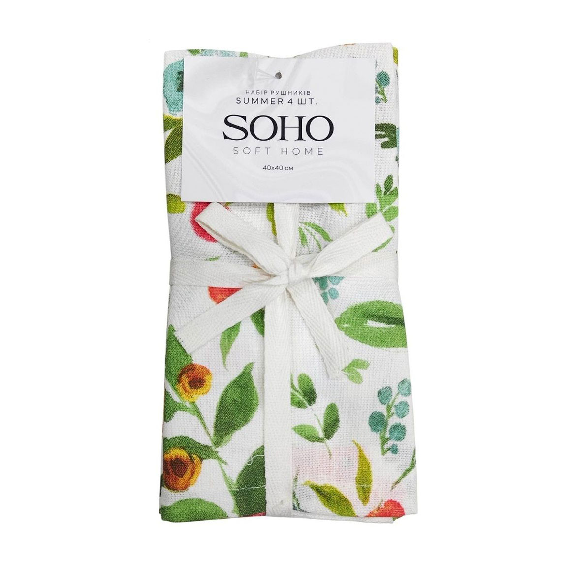 Набір кухонних рушників Soho Summer, 40*40 см, 4 шт (7053747)