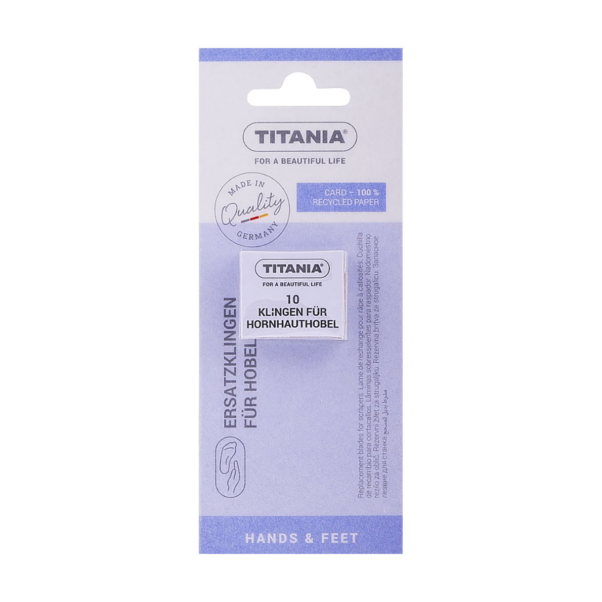 Набір лезів педікюрних Titania, блістер, 10 шт (3100/1х10 K)