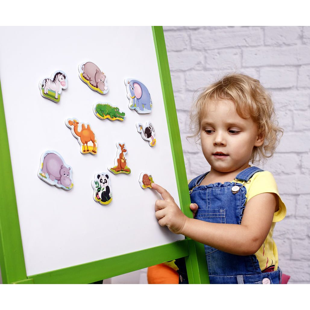 Набір магнітів Vladi Toys Мій маленький світ. Зоопарк, 13*7*21 см, від 3 років, 12 магнітів (VT3106-10)