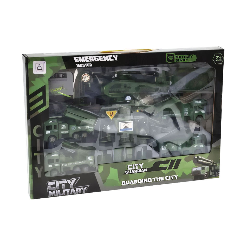 Набір машинок YG Toys Військова техніка, інерційні, в коробці, від 3 років, 41.8*5*28.5 см (134-24A)