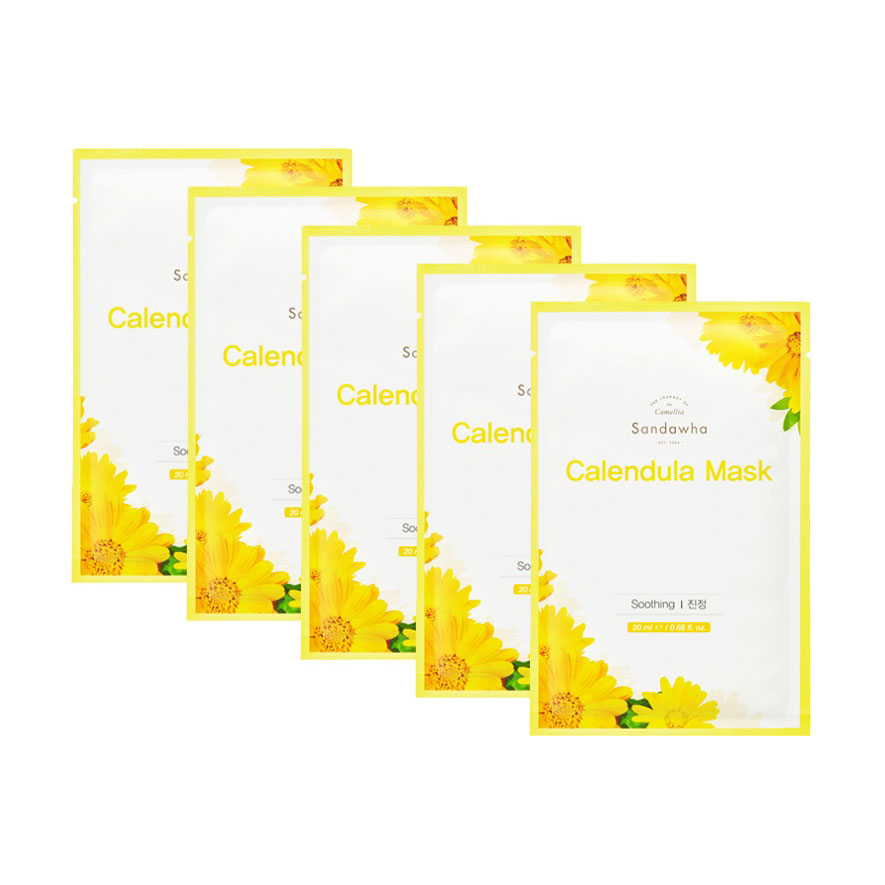 Набір масок для обличчя Sandawha Calendula Mask Set з екстрактом календули, 5*20 мл
