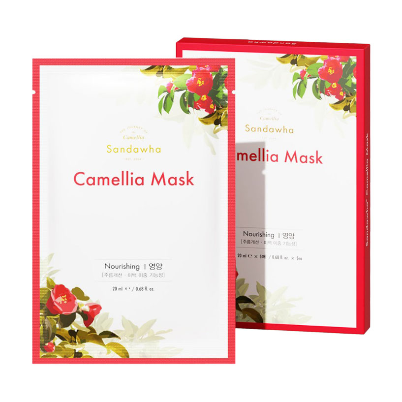 Набір масок для обличчя Sandawha Camellia Mask Set з екстрактом камелії, 5*20 мл