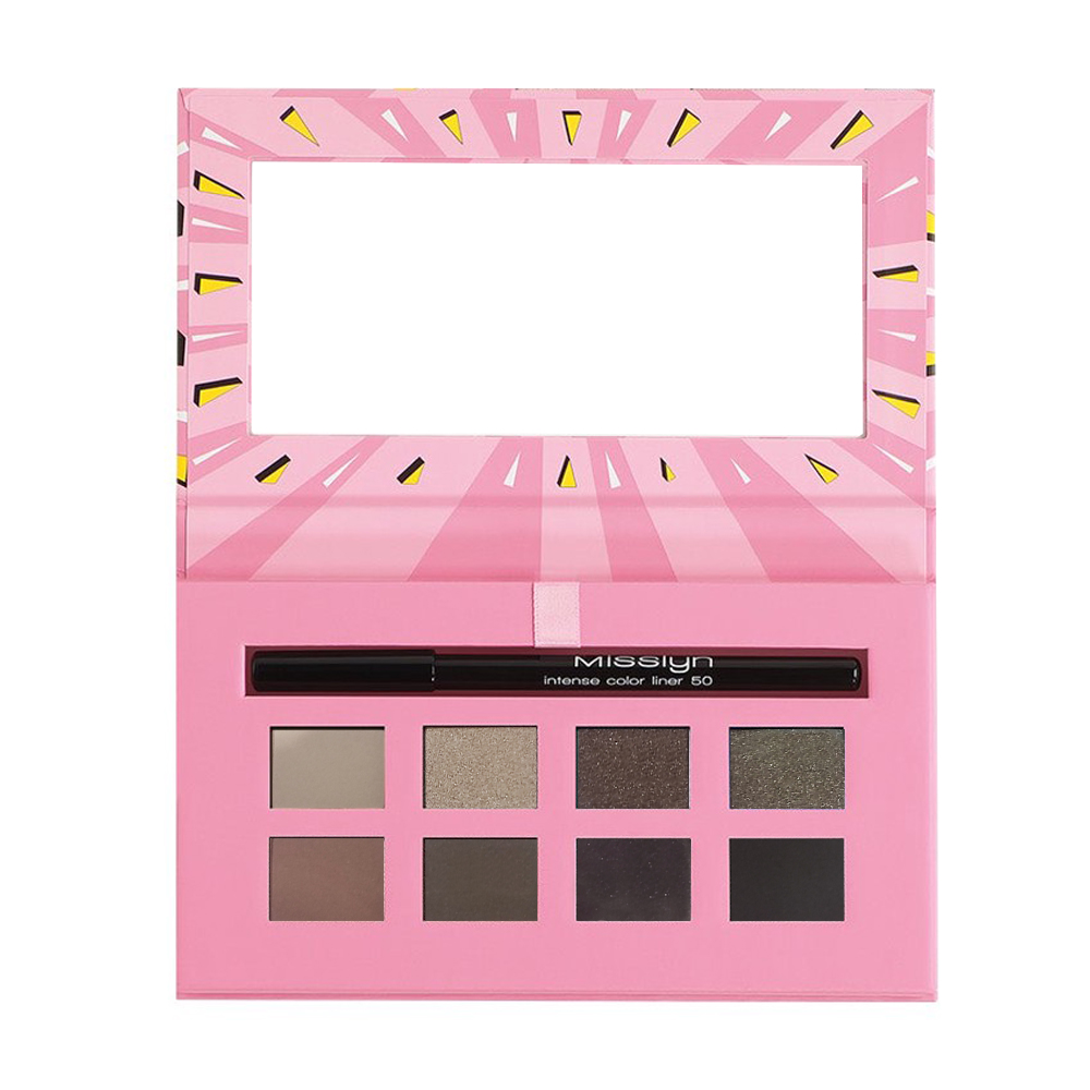 Набір Misslyn A Perfect Match Eyeshadow Palette &amp; Eyeliner (палетка тіней для повік 04 Petal Nude, 8 г + підводка для очей 50 Dip Black, 0.78 г)