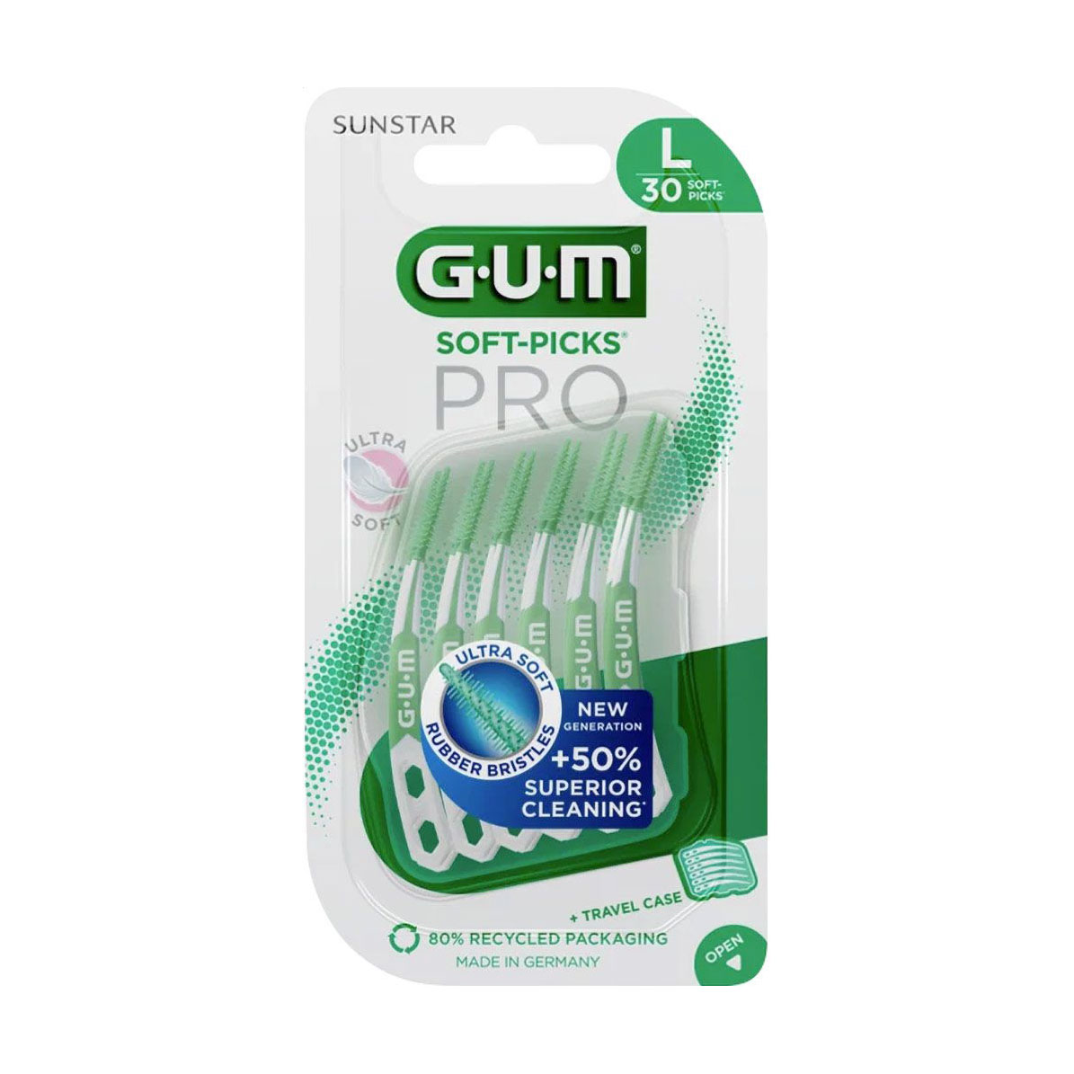 Набір міжзубних щіток GUM Soft-Picks Pro Large зелені, 30 шт