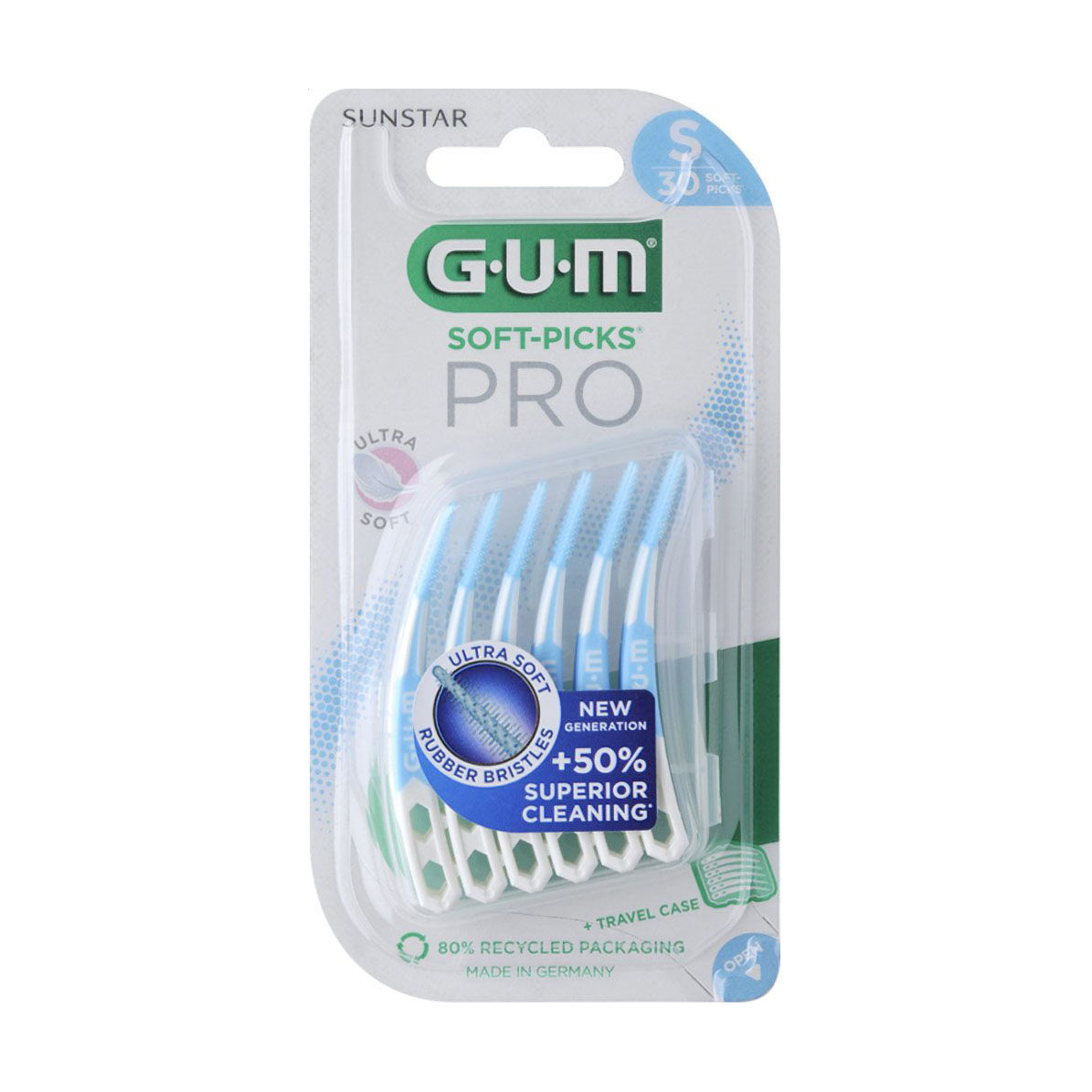 Набір міжзубних щіток GUM Soft-Picks Pro Small блакитні, 30 шт
