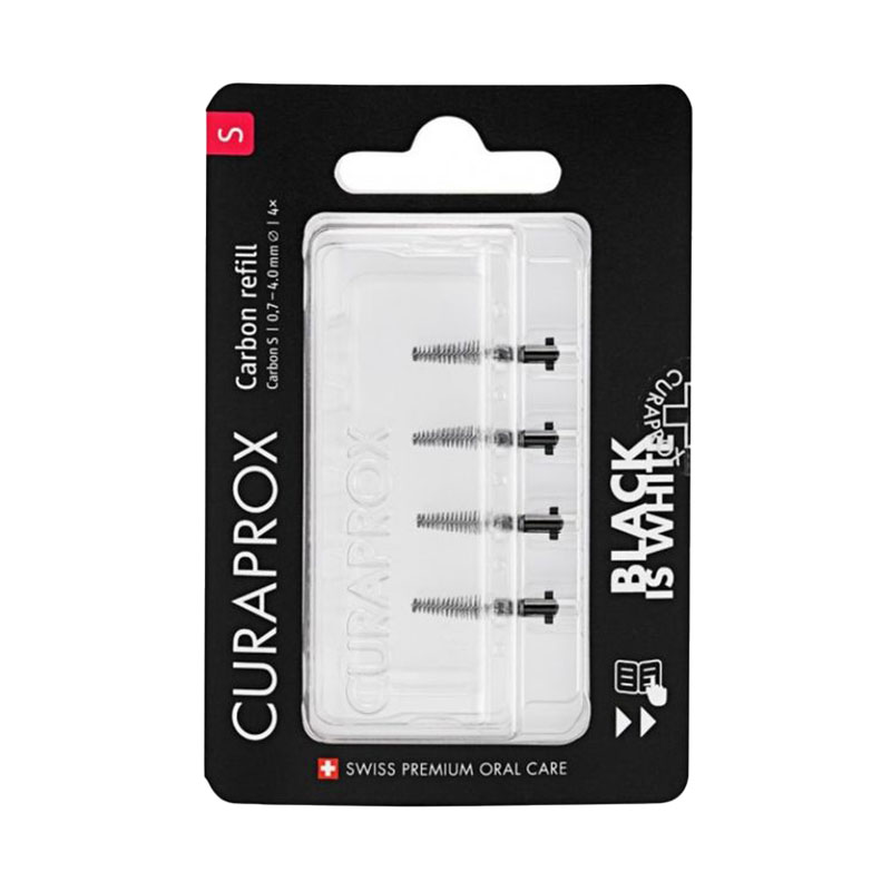 Набір міжзубних йоржиків Curaprox Black Is White Carbon S, 4 шт