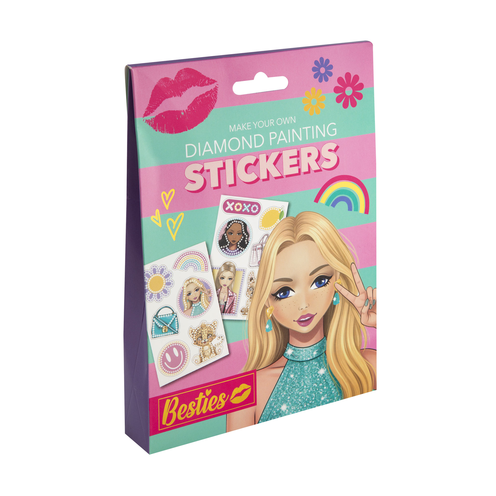 Набір наліпок Besties Алмазна мозаїка, від 6 років, 3*13*18 см, 2 аркуши (990199)