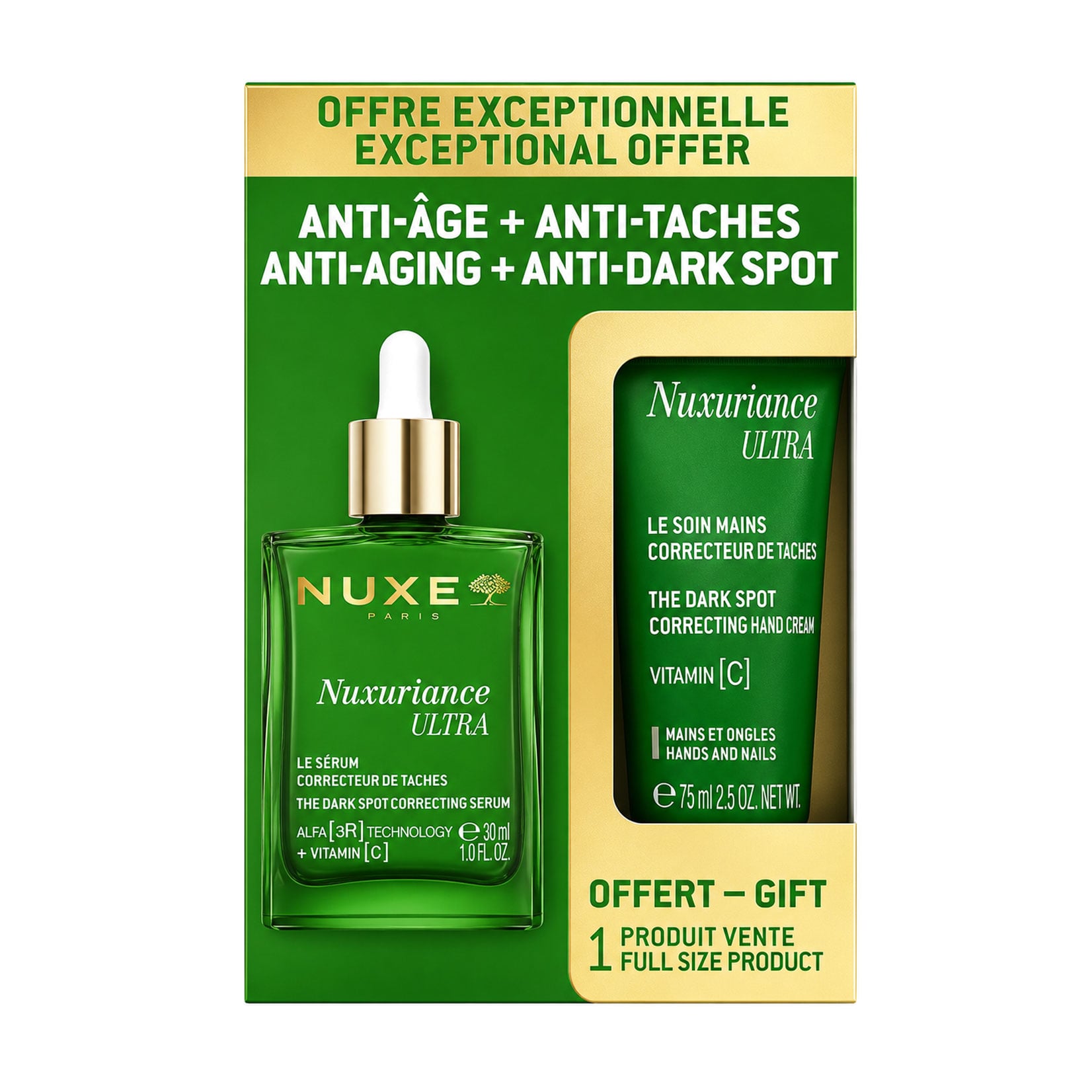 Набір Nuxe Nuxuriance Ultra (сироватка для обличчя, 30 мл + крем для рук, 75 мл)
