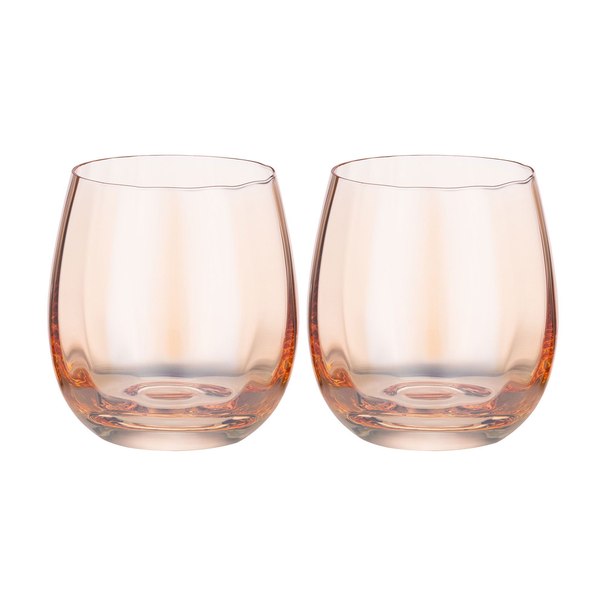 Набір низьких склянок Ardesto Black Mars Amber золотистий, 2*480 мл (AR2648G)