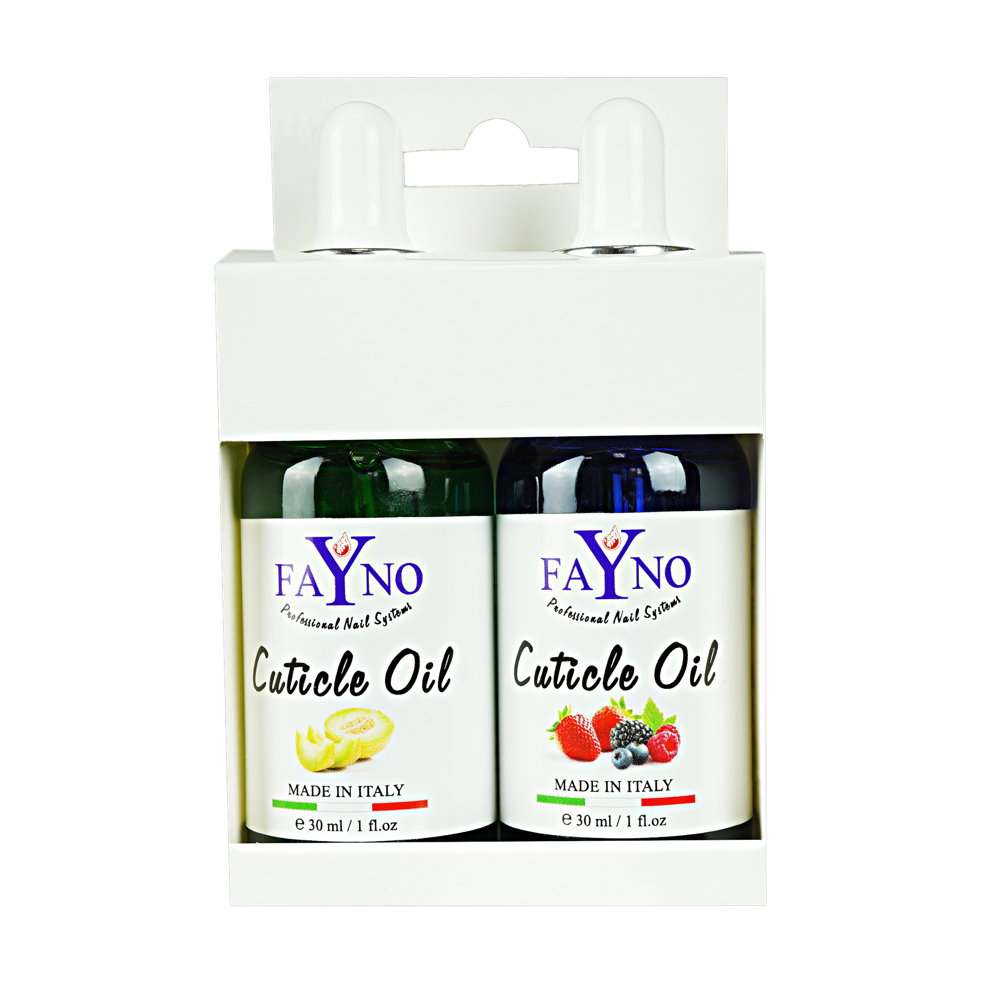 Набір олій для кутикули Fayno Cuticle Oil 1 (диня + ягідний мікс), 2*30 мл