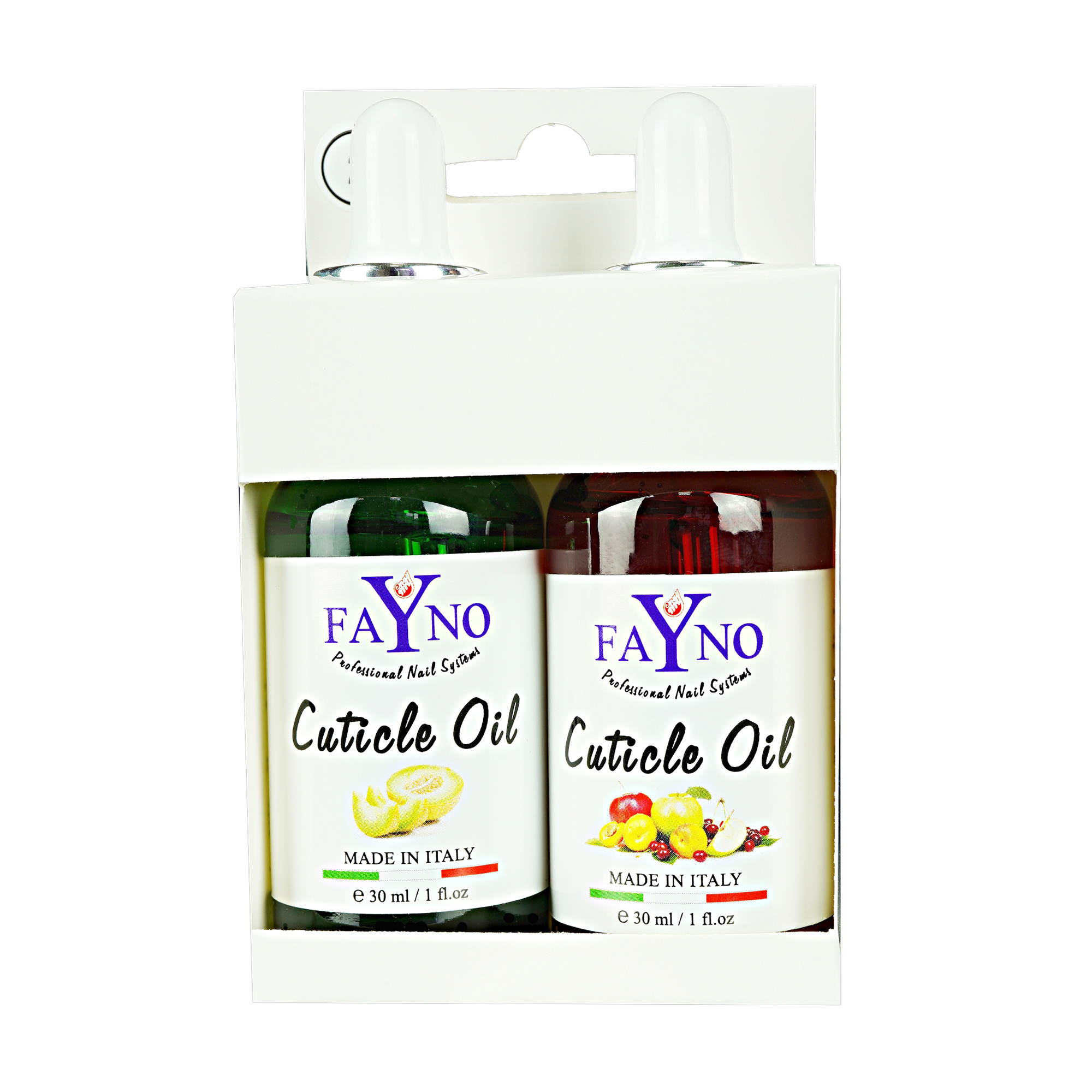 Набір олій для кутикули Fayno Cuticle Oil 2 (диня + фруктовий мікс), 2*30 мл