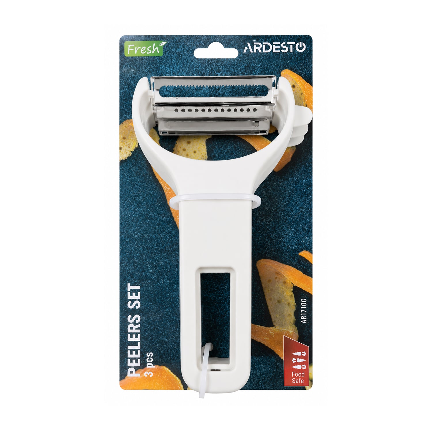Набір овочечисток Ardesto Fresh, 3 шт (AR1710G)
