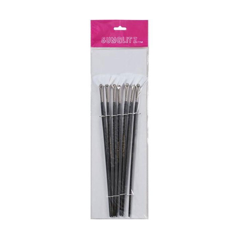 Набір пензлів для фарбування волосся Sunglitz Artist Fan Brushes, 7 шт