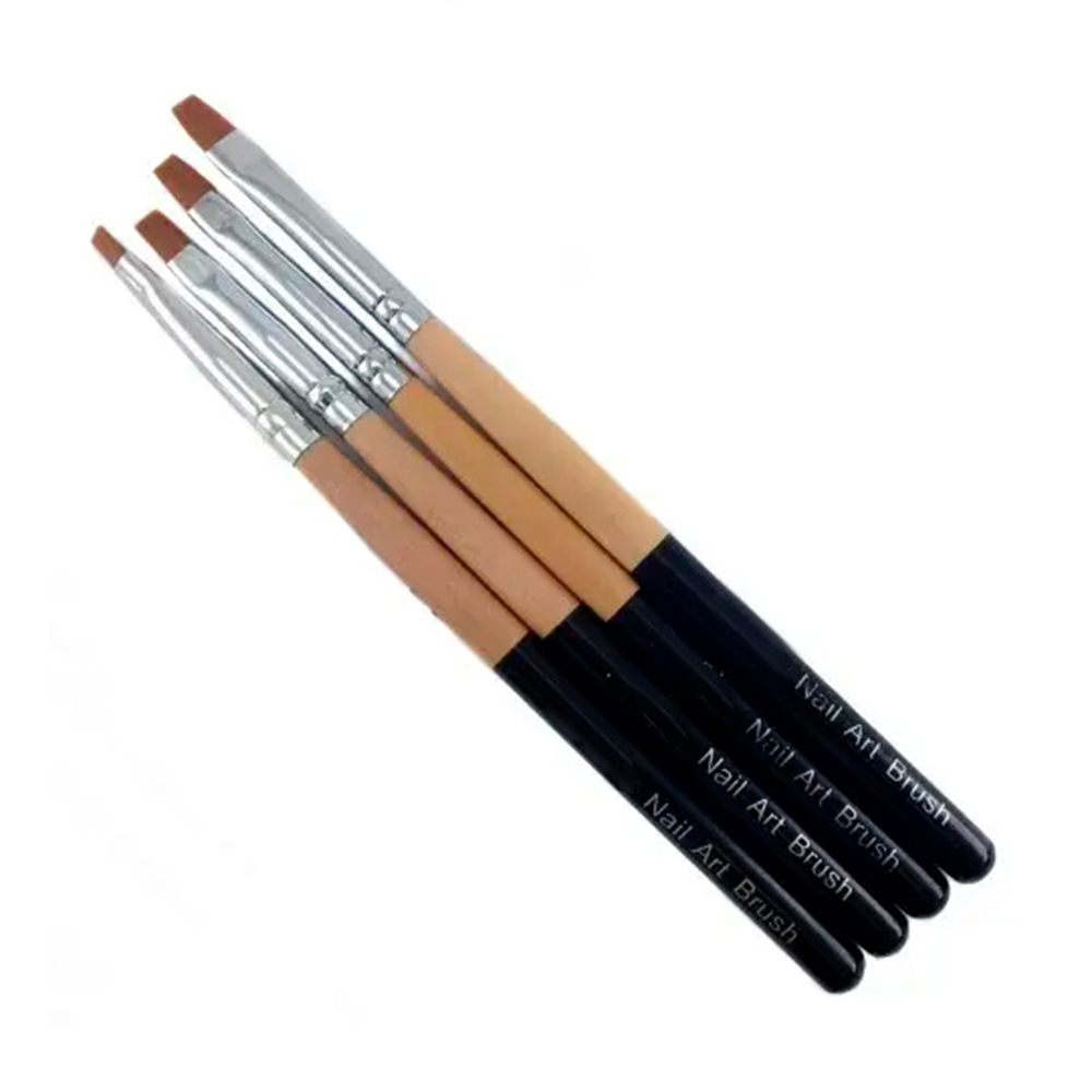 Набір пензлів для гелю Avenir Cosmetics Nail Art Brush (No 4, 6, 8, 10), 4 шт