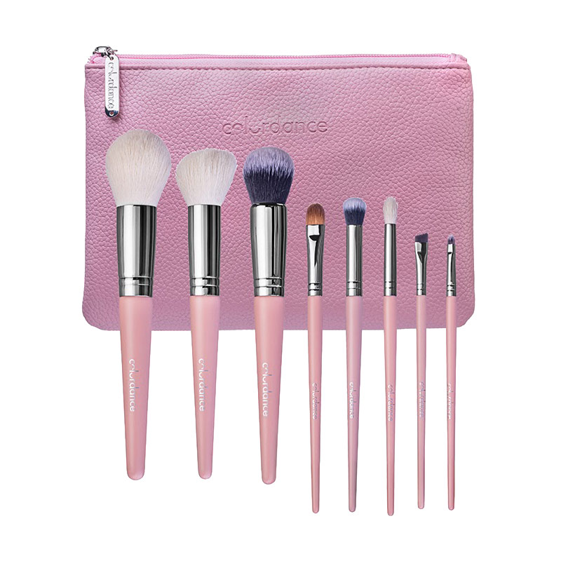 Набір пензлів для макіяжу обличчя Colordance Must Have Pink, 8 шт