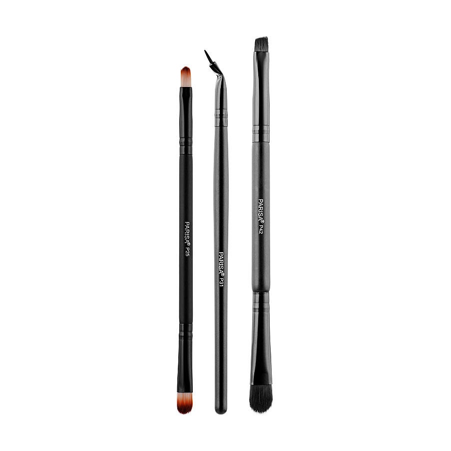 Набір пензлів для макіяжу очей Parisa Cosmetics P-103, 3 шт