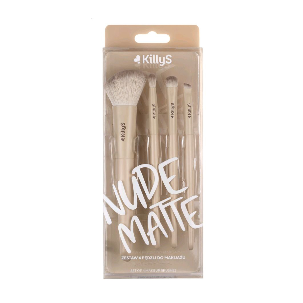 Набір пензликів для макіяжу KillyS Nude Matte, 4 шт (500257)
