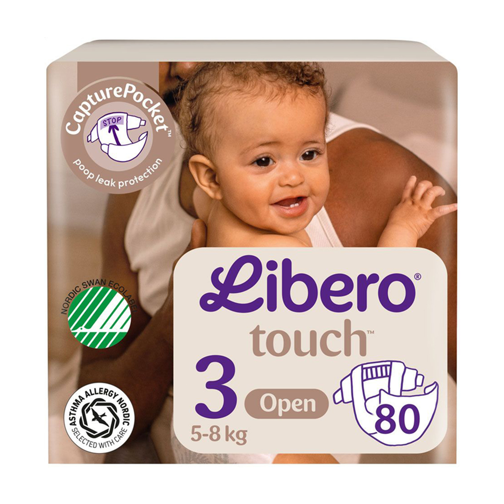 Набір підгузків Libero Touch розмір 3 (5-8 кг), 2*40 шт