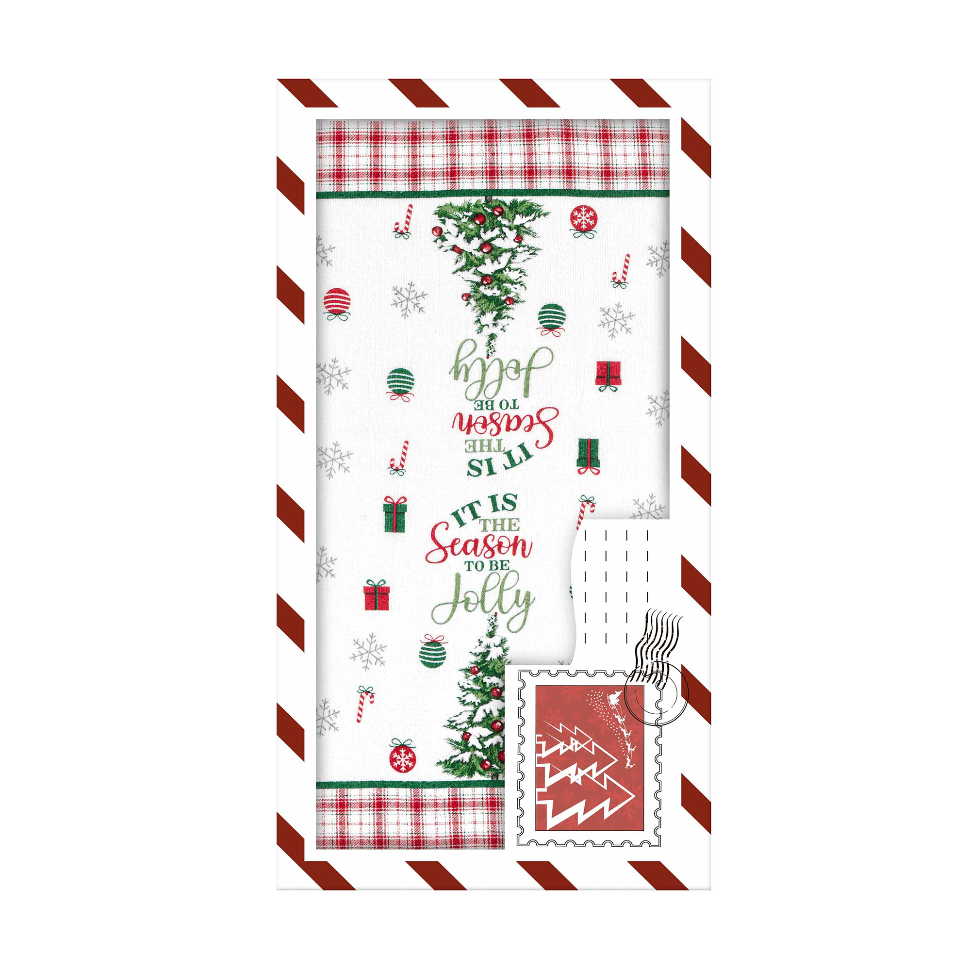 Набір рушників кухонних Ardesto Christmas Tree зелений, в коробці, 38*63 см, 2 шт (ART3863HTB)