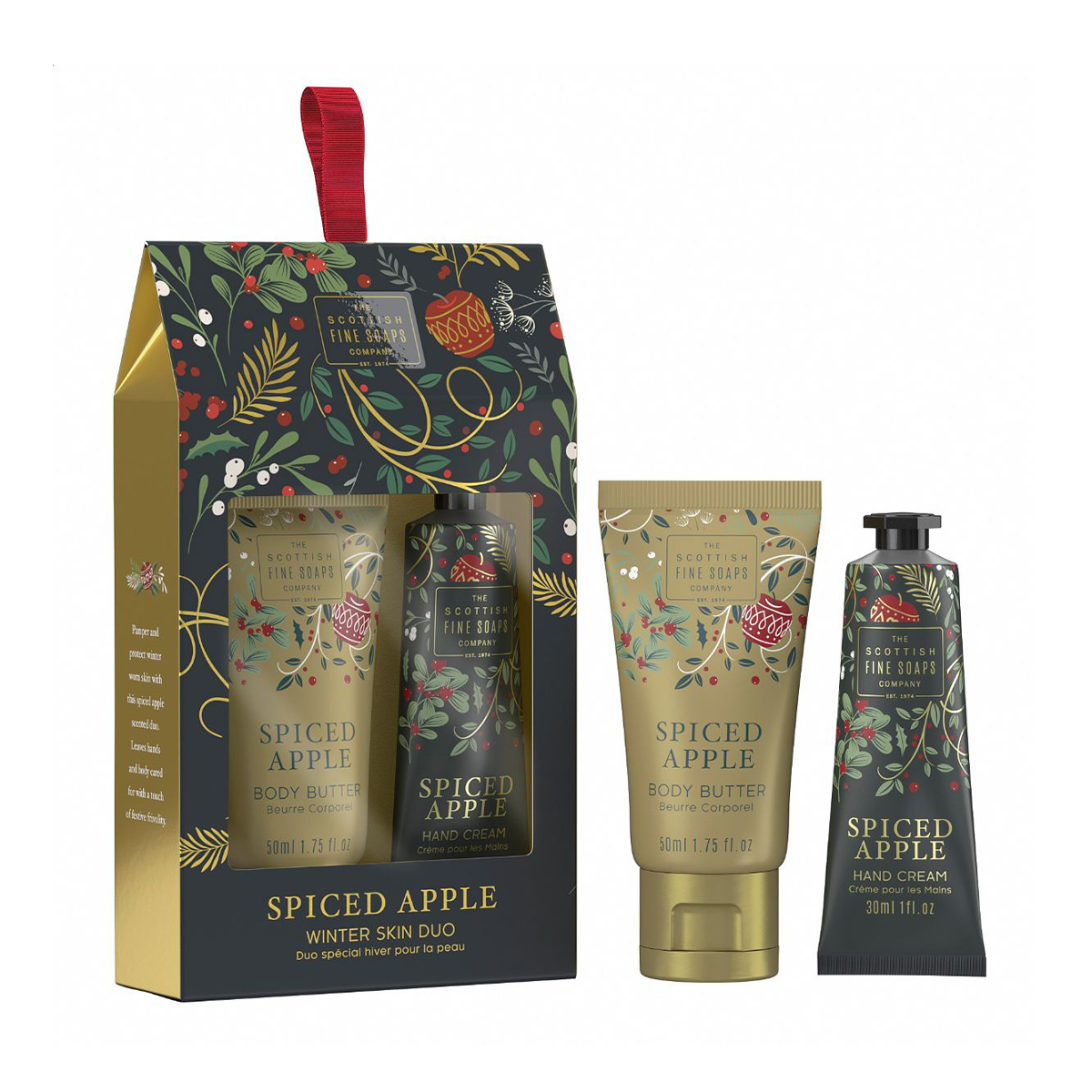 Набір Scottish Fine Soaps Spiced Apple Winter Skin Duo (батер для тіла, 50 мл + крем для рук, 30 мл)