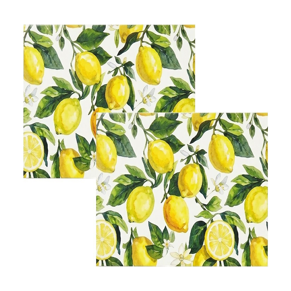 Набір сервірувальних серветок Ardesto Sicilian Lemons зелені, 30*45 см, 2 шт (ART15LM)