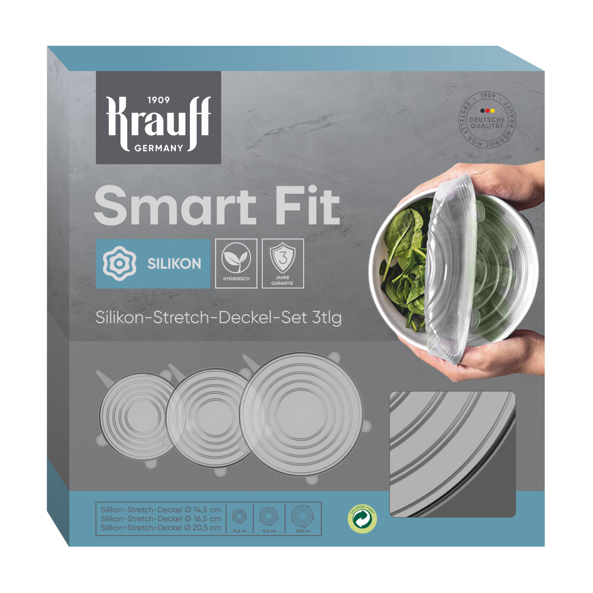 Набір силіконових кришок Krauff Smart Fit, 3 шт (29-298-044)